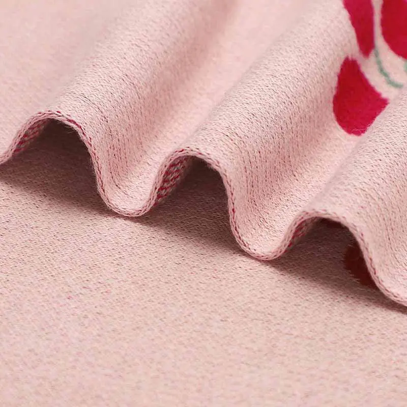 Cute Cherry Print Infant Throws Shawls Skin-friendly Muslin Baby Boys & Girls Swaddle Blankets 0-24 Months Baby Security Blanket