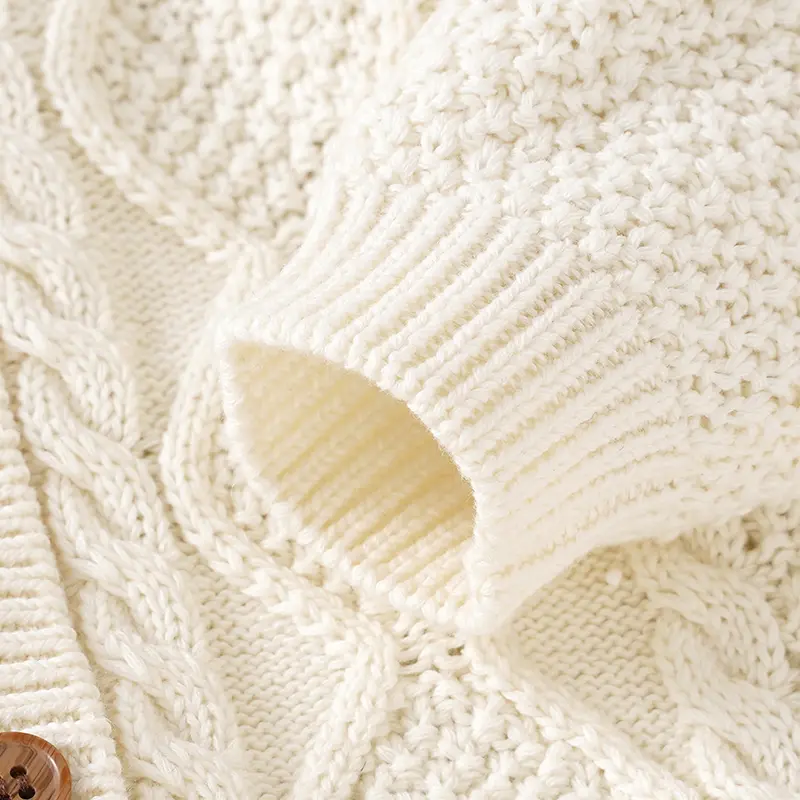 Fresh Solid Color Long Sleeve O-neck Knit Cotton Spring & Autumn Newborn Baby Boys & Girls Sweater For 6-36M Infant Sweatshirt