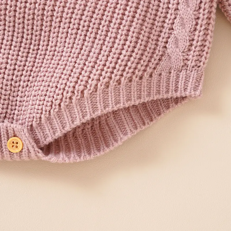 Skin-friendly Long Sleeve Baby Spring & Autumn Rompers & Knit Hat Two-pieces Clothing Sets For 0-18M Newborn Infant Outfits Set