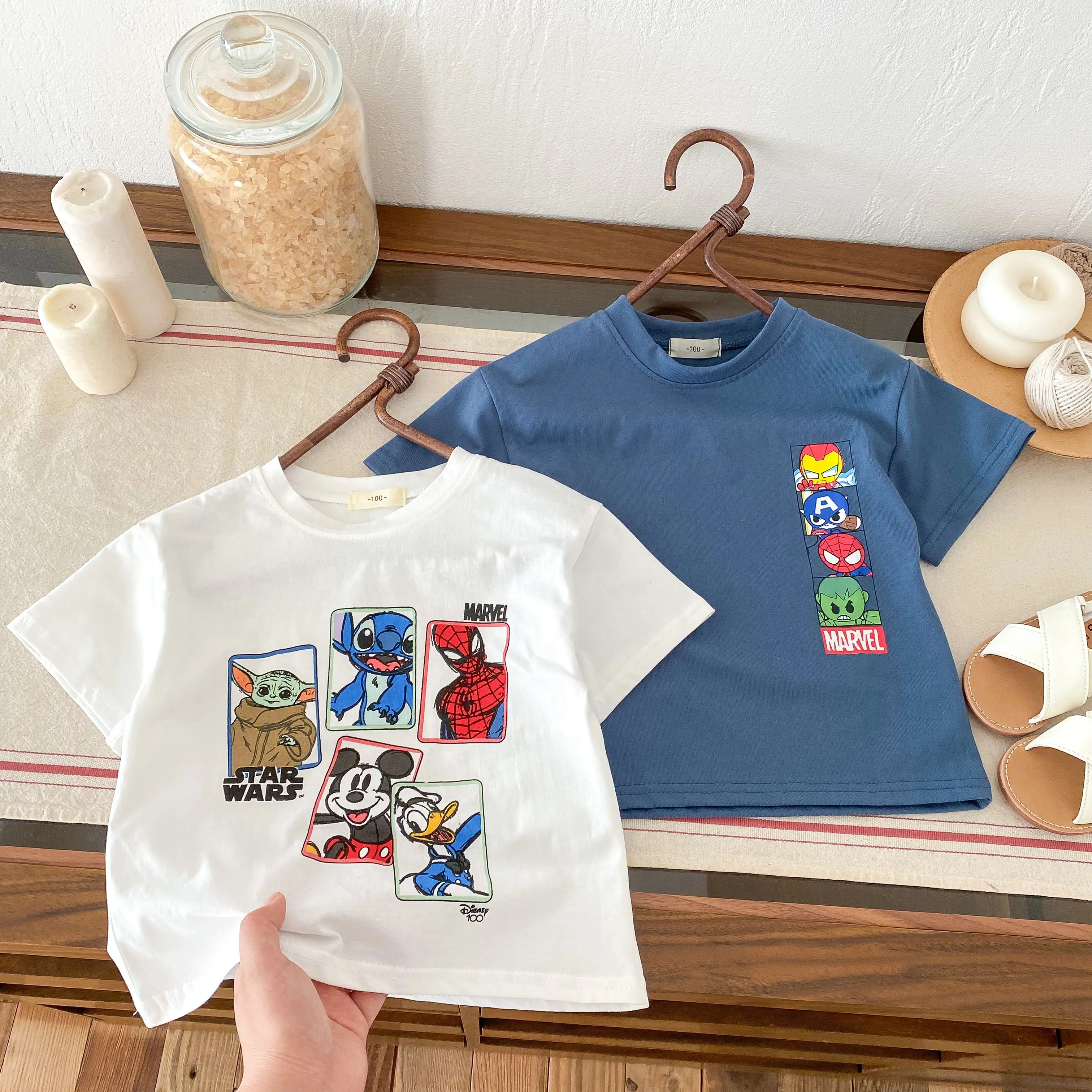 Iron Man Cartoon Children's T-shirt Harajuku Summer Casual Boys And Girls Short Sleeve Fashion Round Neck Casual Top