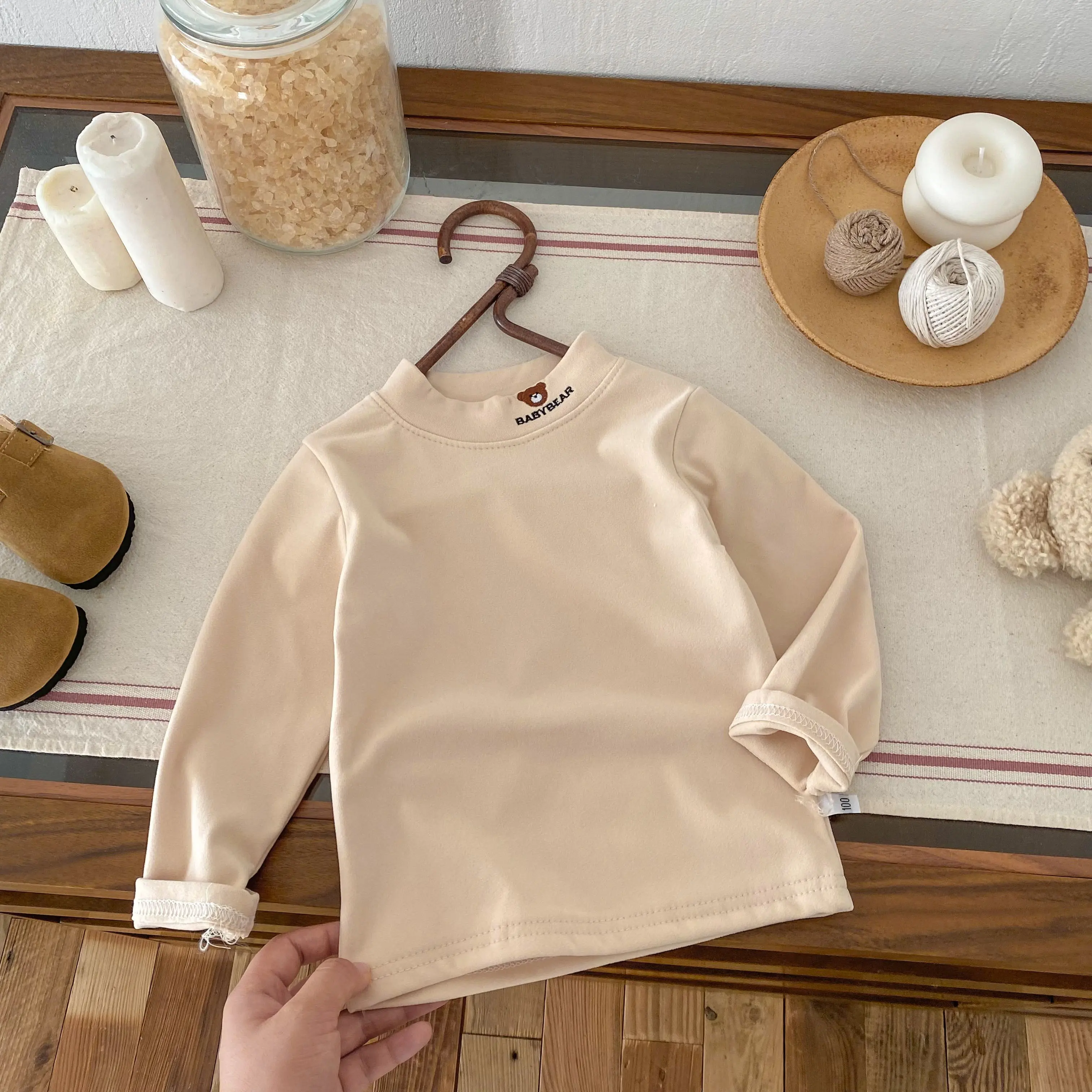 New Men's And Women's Base Shirts For Autumn And Winter Children's Clothing With Teddy Bear Pattern Fashion Tops For Babies