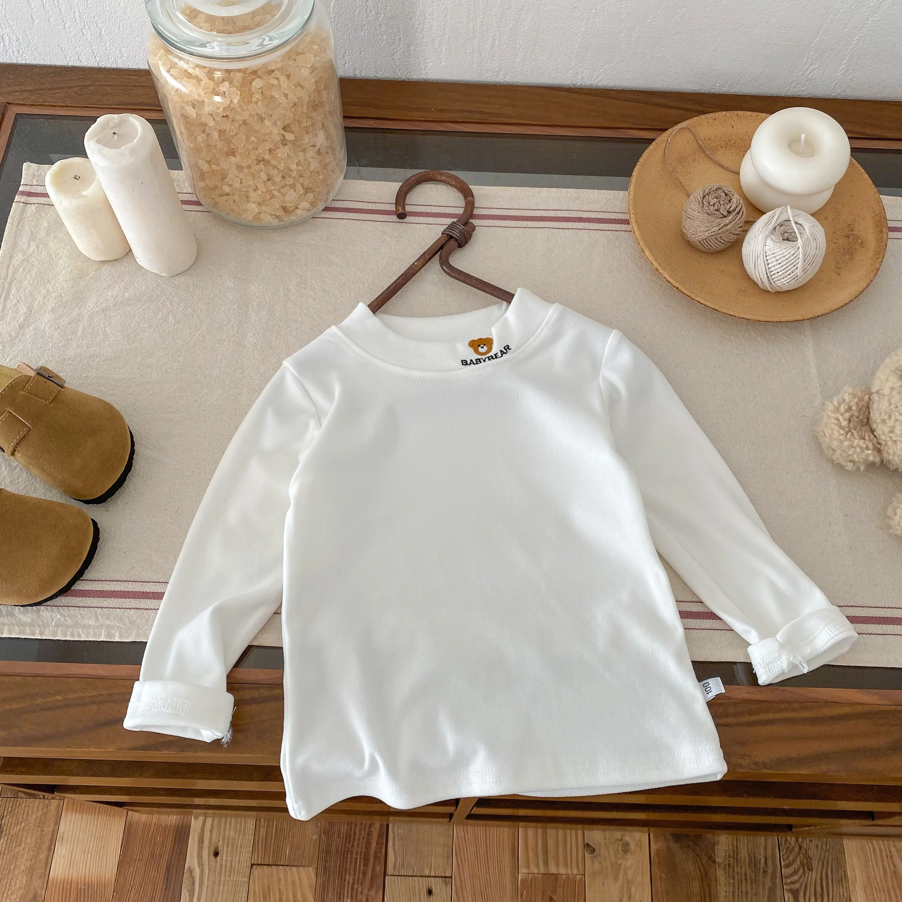New Men's And Women's Base Shirts For Autumn And Winter Children's Clothing With Teddy Bear Pattern Fashion Tops For Babies