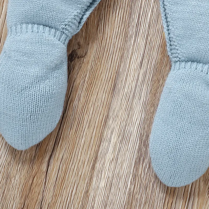 Soft Texture Winter Baby Boys Rompers 0-18M Newborn Infant Fall Winter Turn-down Collar Long Sleeve Knit Bodysuit Jumpsuit