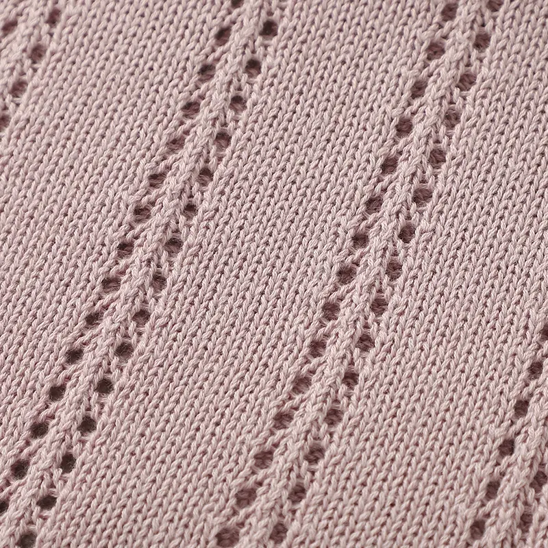 Vertical Stripes Solid Color Baby Cotton Blankets Plain Knitted Babies Boys Girls Muslin Swaddle Blanket For Newborn Infant