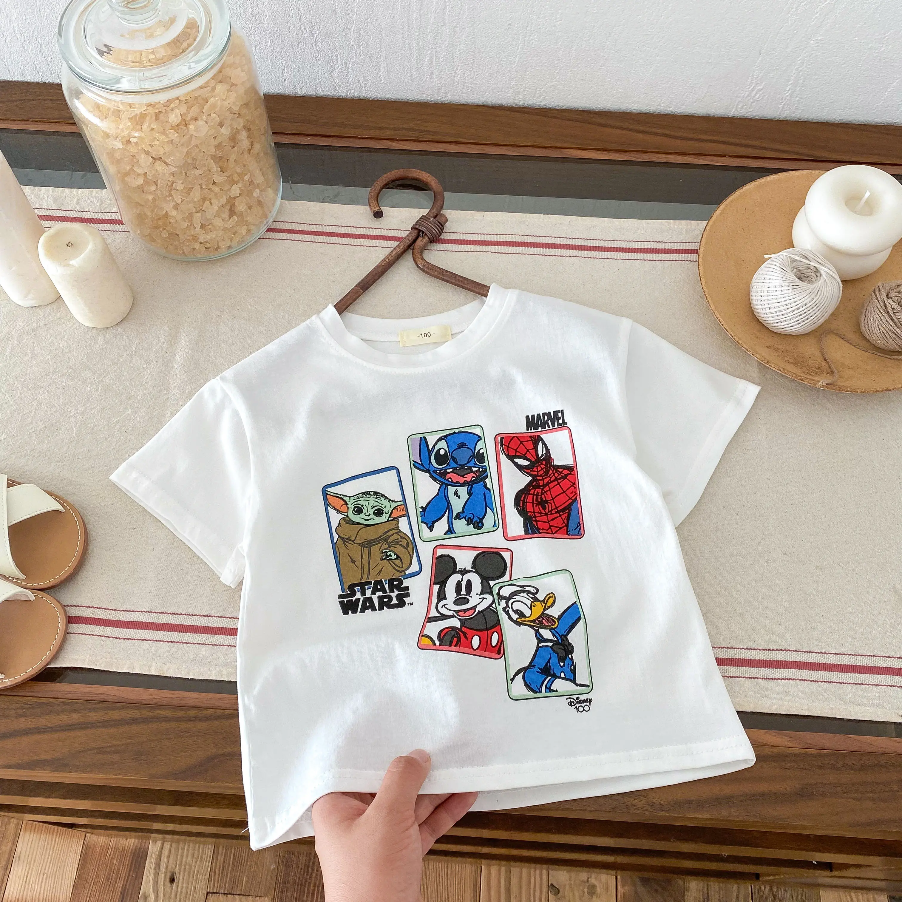 Iron Man Cartoon Children's T-shirt Harajuku Summer Casual Boys And Girls Short Sleeve Fashion Round Neck Casual Top
