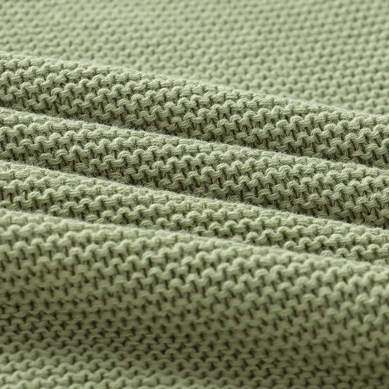 Skin-friendly Solid Color Flouncing Muslin Baby Swaddle Blankets Soft Newborn Security Blankets Knitted Infant Receiving Blanket