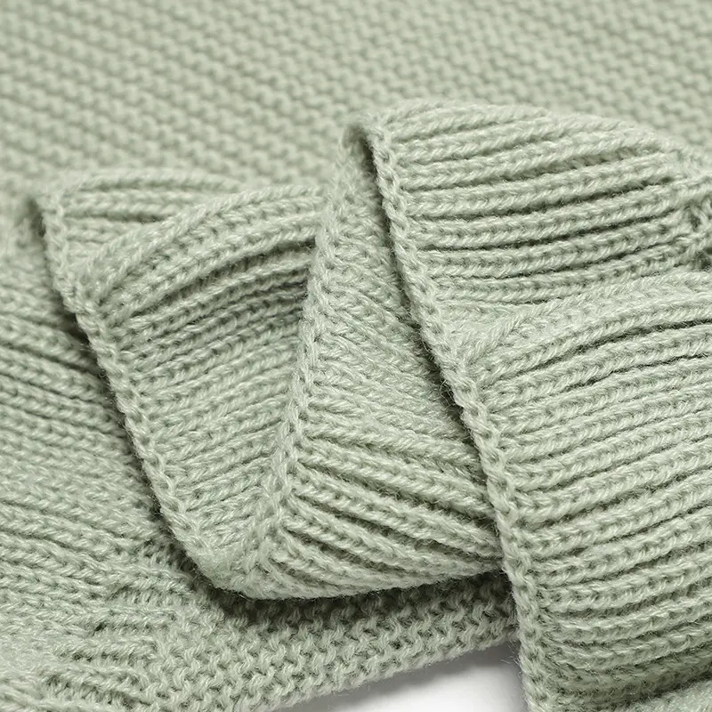 Solid Color Knitted Acrylic 70 by 90 Cm Baby Boys & Girls Swaddle Blanket Newborn Infant Security Blanket For All Seasons
