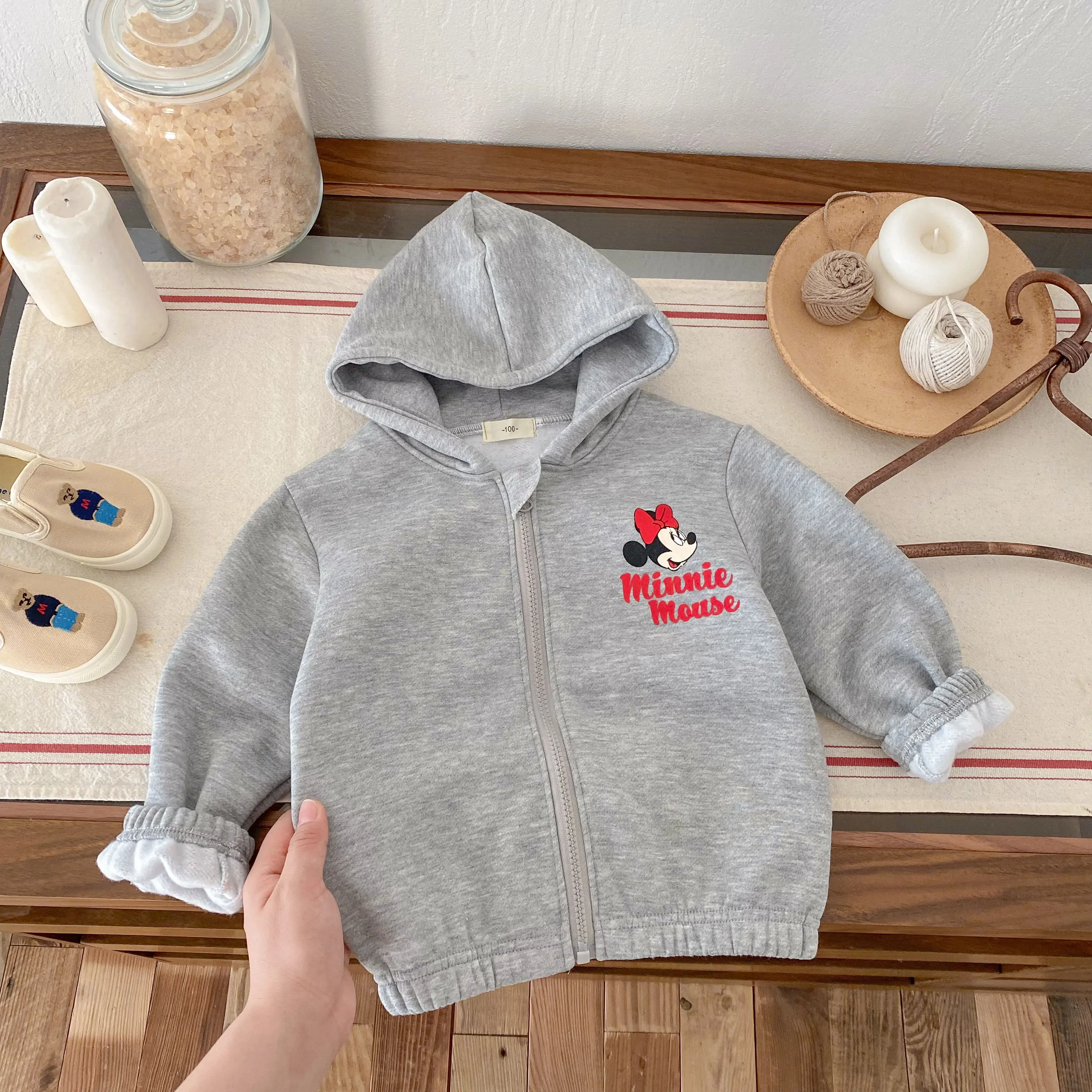 Disney Girls Cartoon Mickey Mouse Jacket Donald Duck Jacket Spring And Autumn Children's Hooded Jacket Casual Sports Jacket