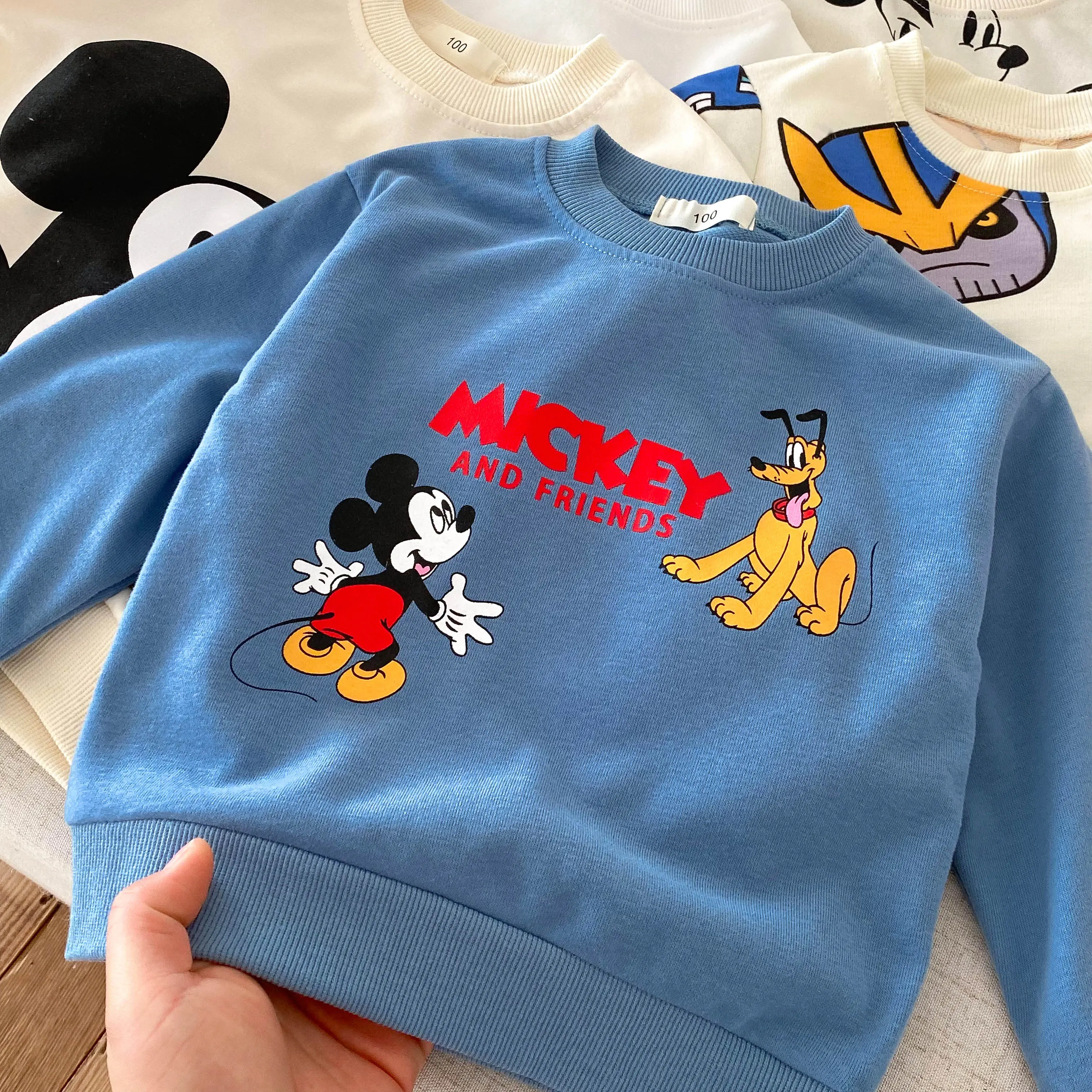 Brand Long Sleeve Suits Print Crewneck Sweatshirt+pants 2piece Set Baby Boys Girls Casual Sports Clothes Cute Tops Sweatpants