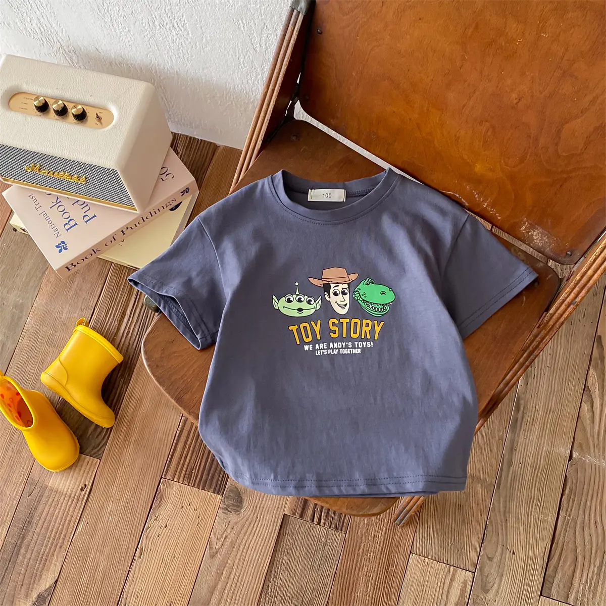 Disney Mickey Girls T-shirt Summer Harajuku Boys And Girls T-shirt Cartoon Cute Round Neck Children's Fashion Short Sleeve