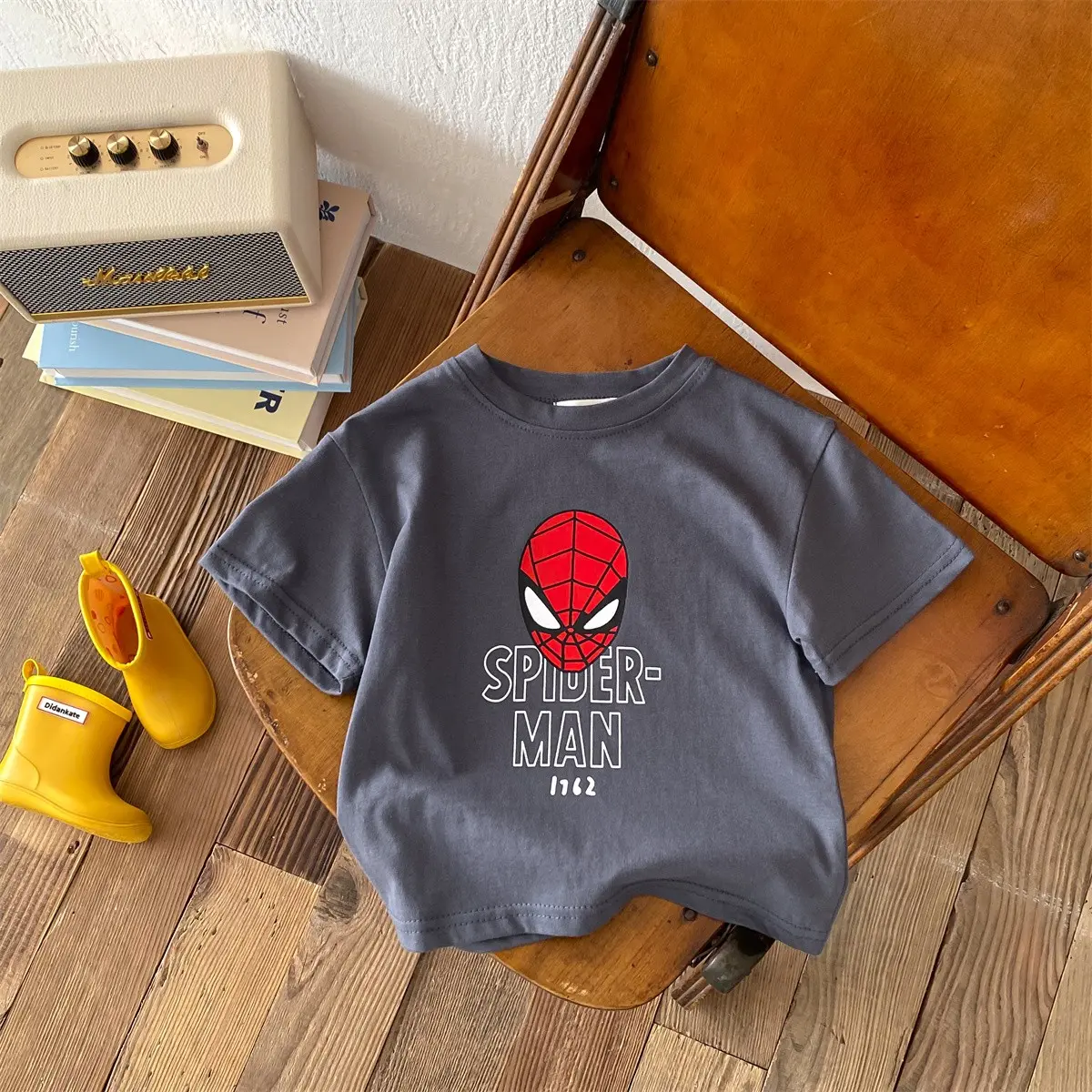 Snoopy Cartoon Children 2024 New Fashion Boy And Girl Children Hoodie Spring And Autumn Baby Short-sleeved T-shirt