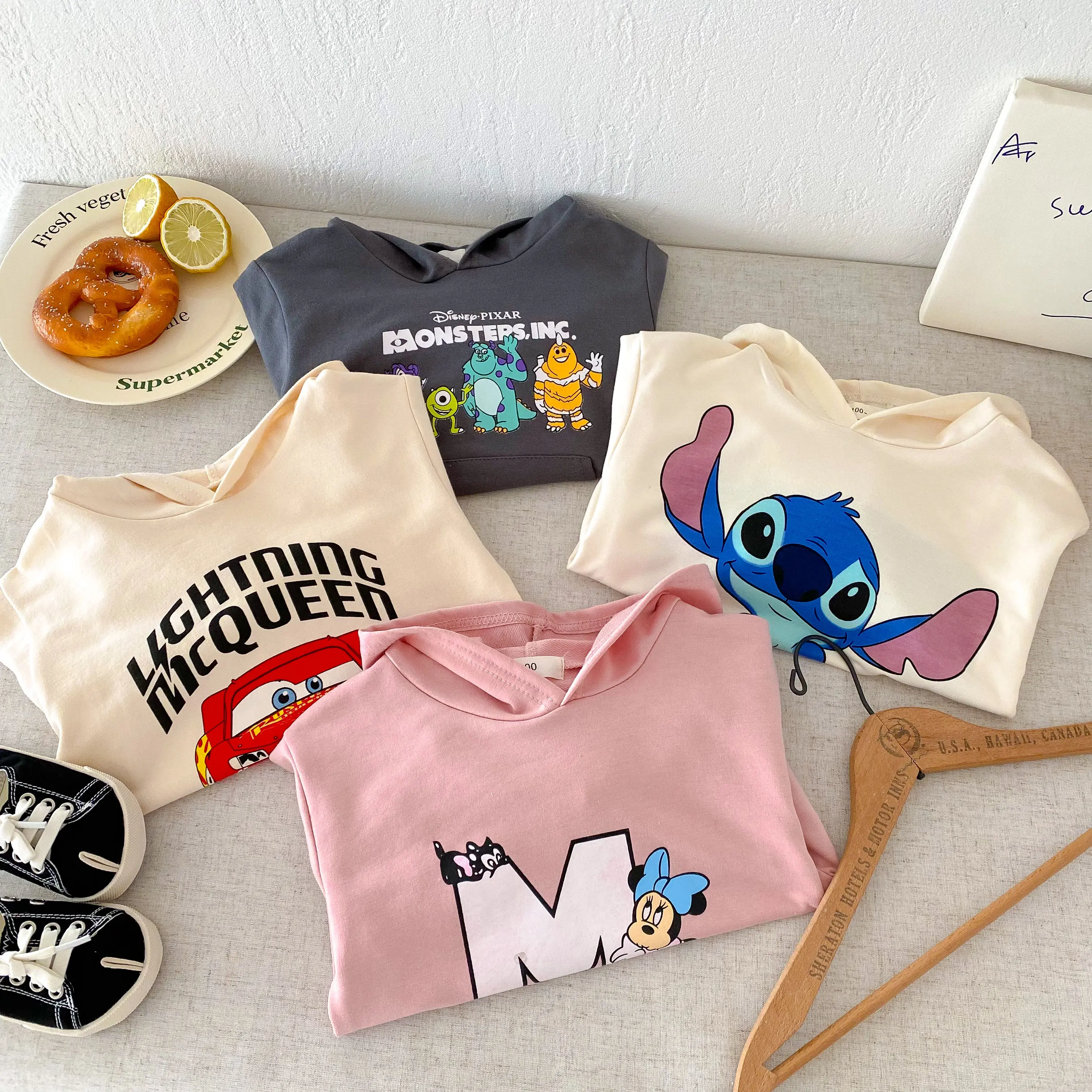 Autumn New Children's Casual Clothing Set Anime Boys Hoodie Pants Two Piece Set Disney Children's Sportswear