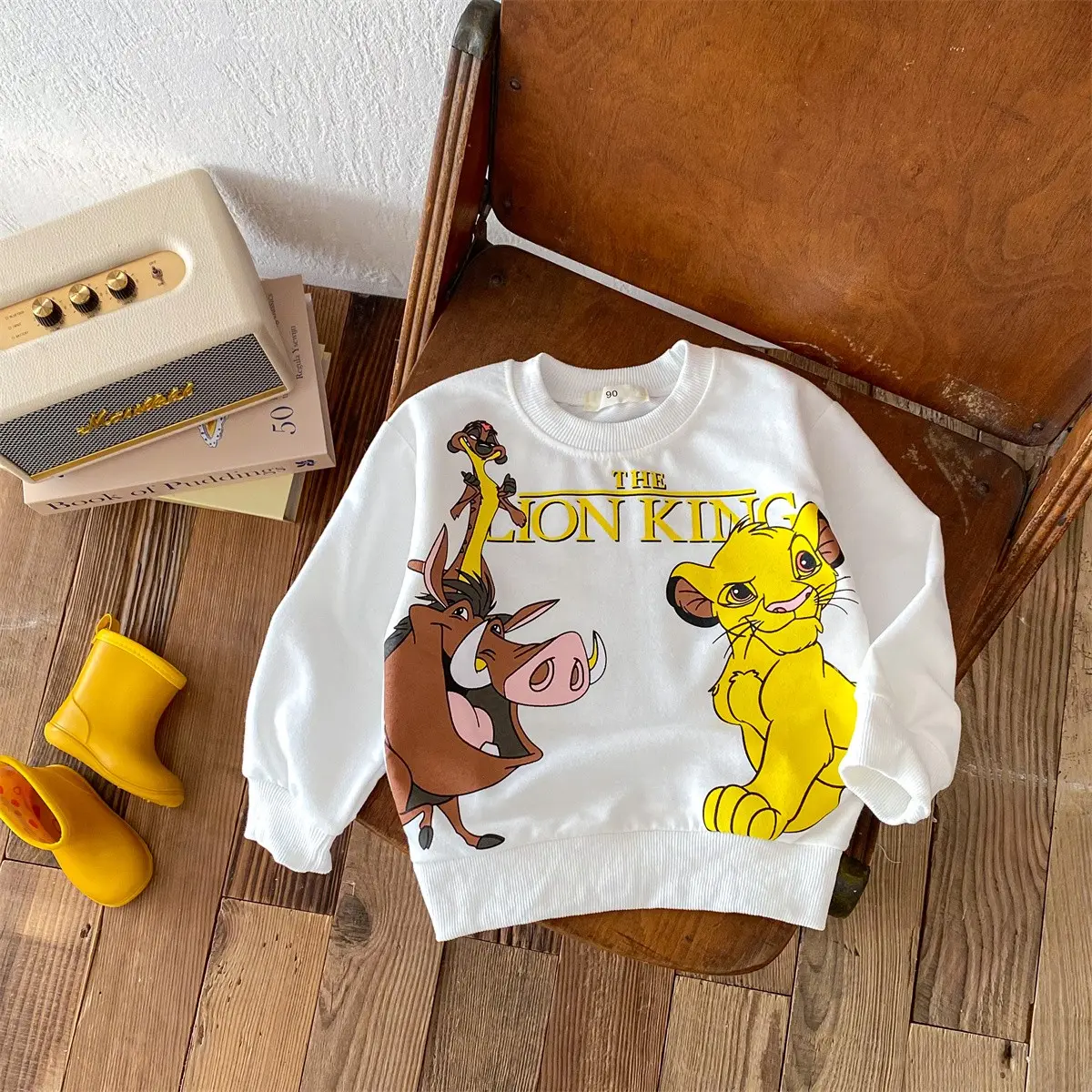 Potdemiel Kids Cartoon Animals Graphic The Lion King Simba Hoodies Cartoon Boys Girls Printed Sweatshirt Children Tops Clothes