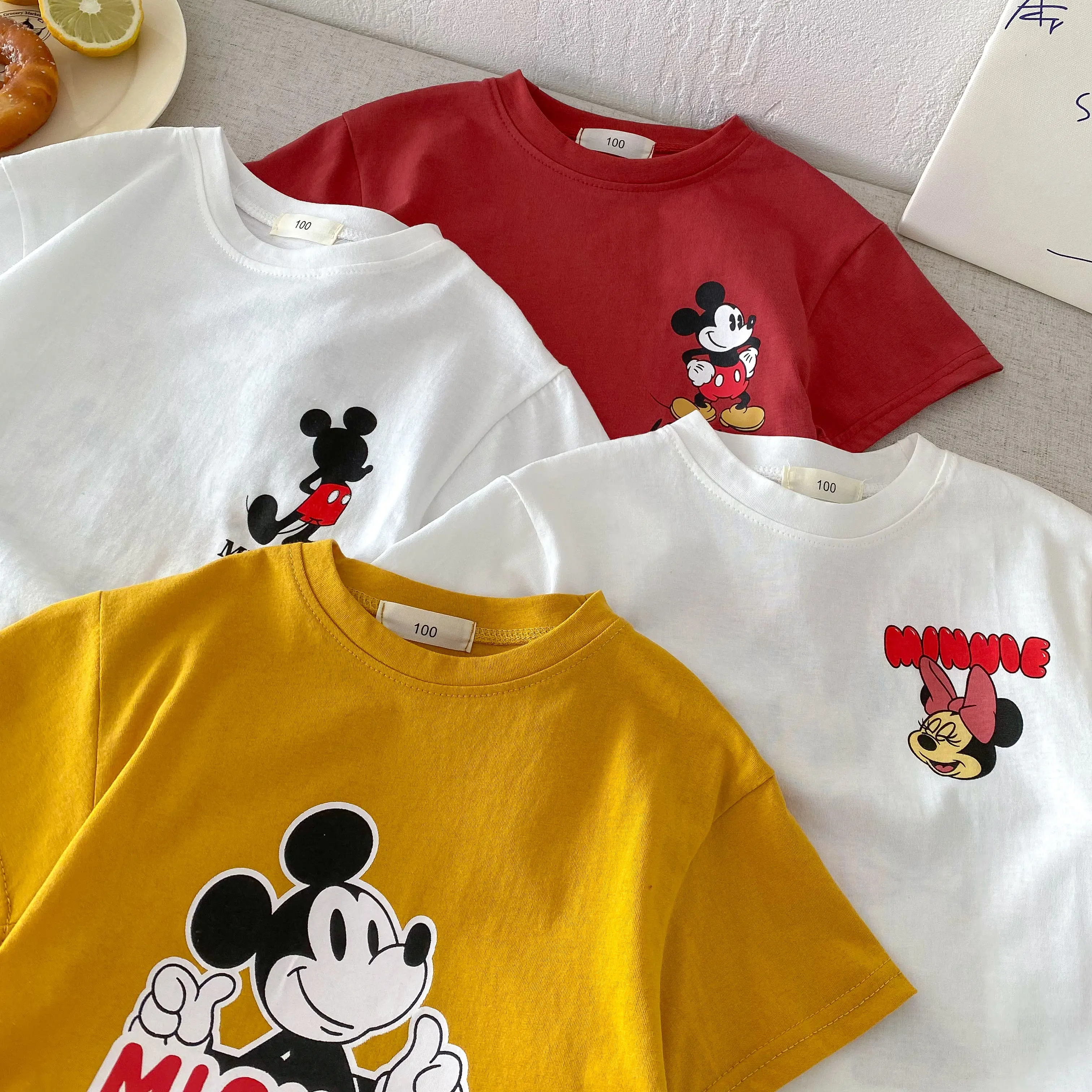 2025 Disney Children's Short Sleeve Mickey Summer Children's T-shirt Outdoor Leisure Parent Child Fashion Children's T-shirt