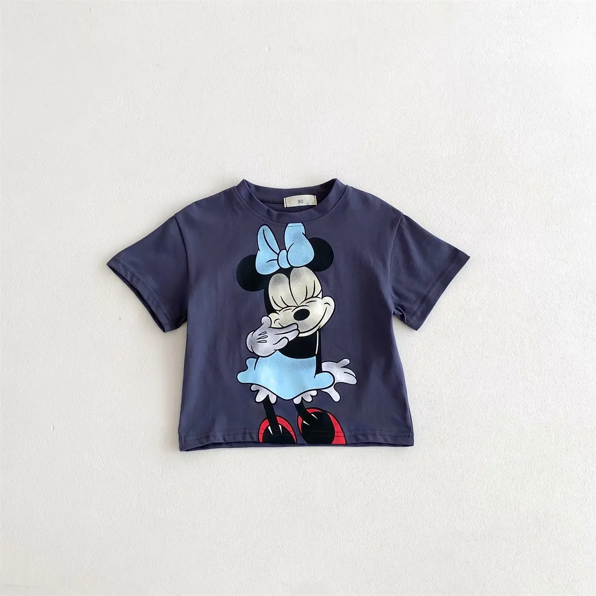 Mickey Round Neck Trendy And Fashionable Short Sleeves Boys And Girls Summer Mickey Mouse Short Sleeved Children's top Short Sle