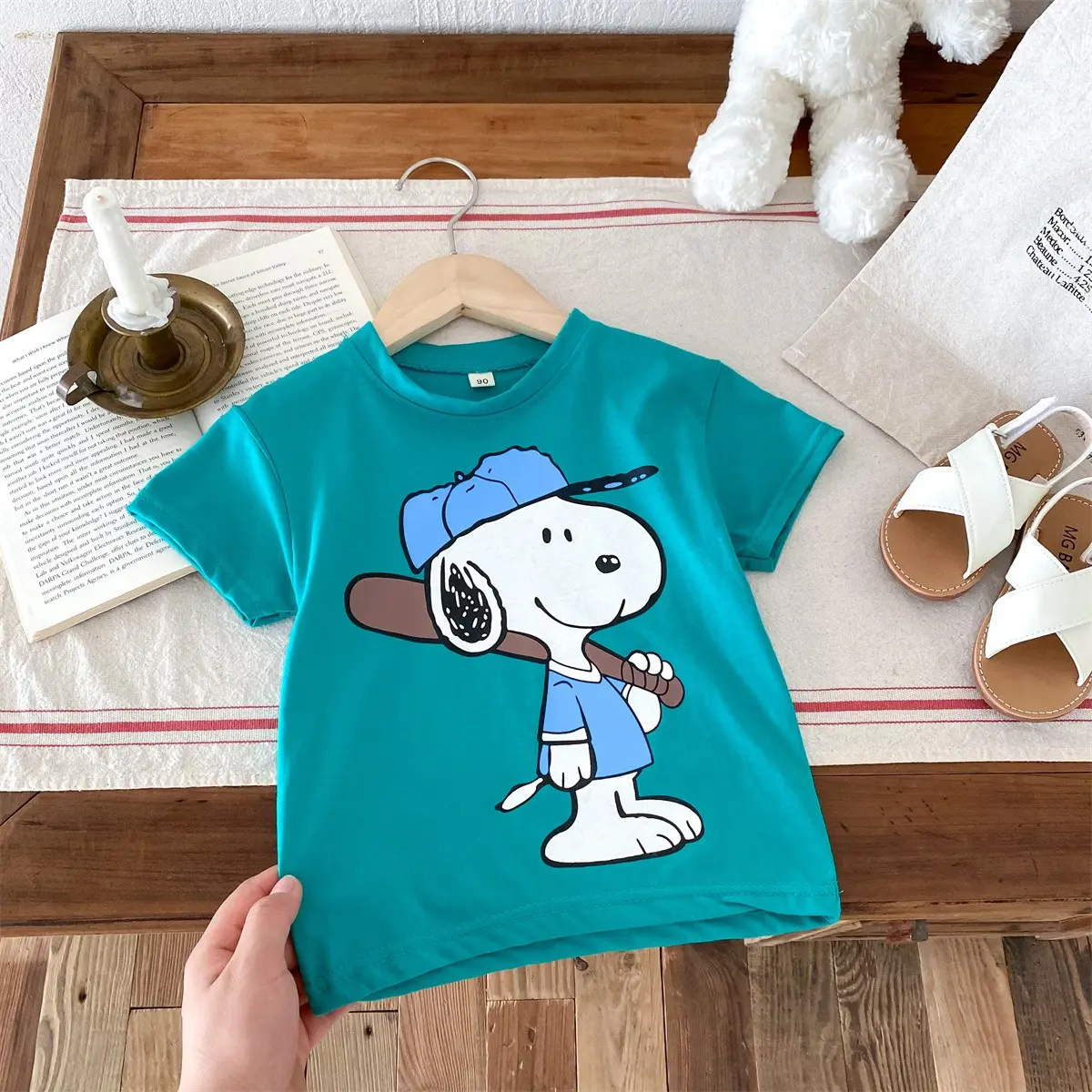 Summer Clothing Printed Cartoon Children's Tees Short Sleeve Tops Trendy Fashion Baby Boys Girls Crewneck Pullover Kids T Shirts