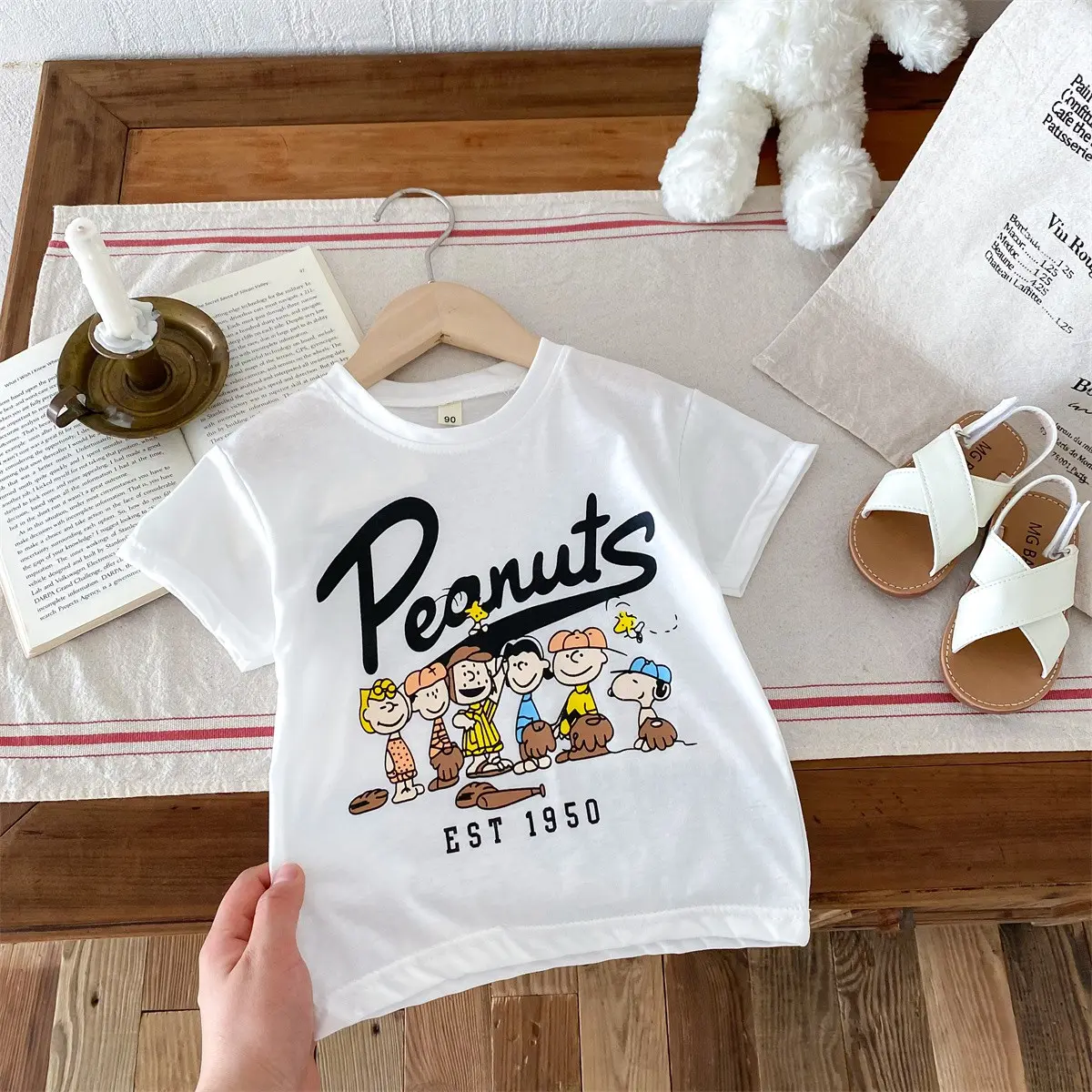 Summer Clothing Printed Cartoon Children's Tees Short Sleeve Tops Trendy Fashion Baby Boys Girls Crewneck Pullover Kids T Shirts