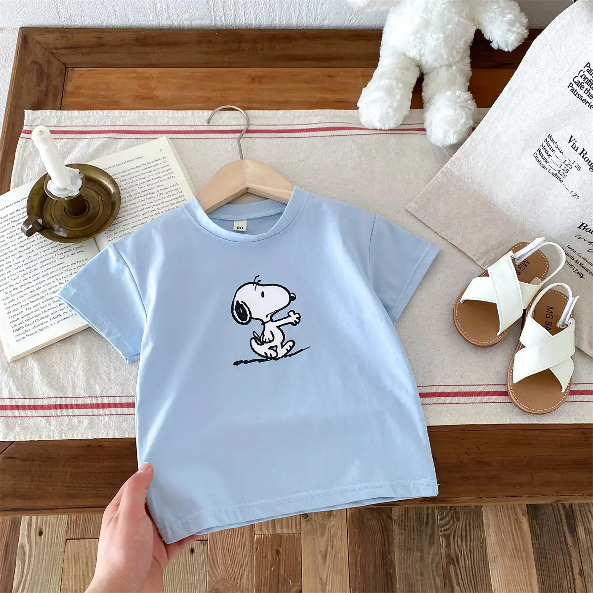 Summer Clothing Printed Cartoon Children's Tees Short Sleeve Tops Trendy Fashion Baby Boys Girls Crewneck Pullover Kids T Shirts