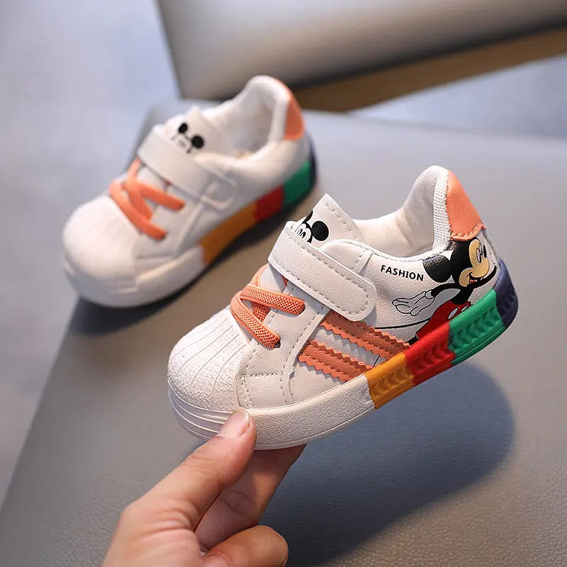 Spring And Autumn Boys And Girls Baby Walking Shoes Soft Sole Board Shoes Children's Single Shoes Anti Slip And Breathable Sneak