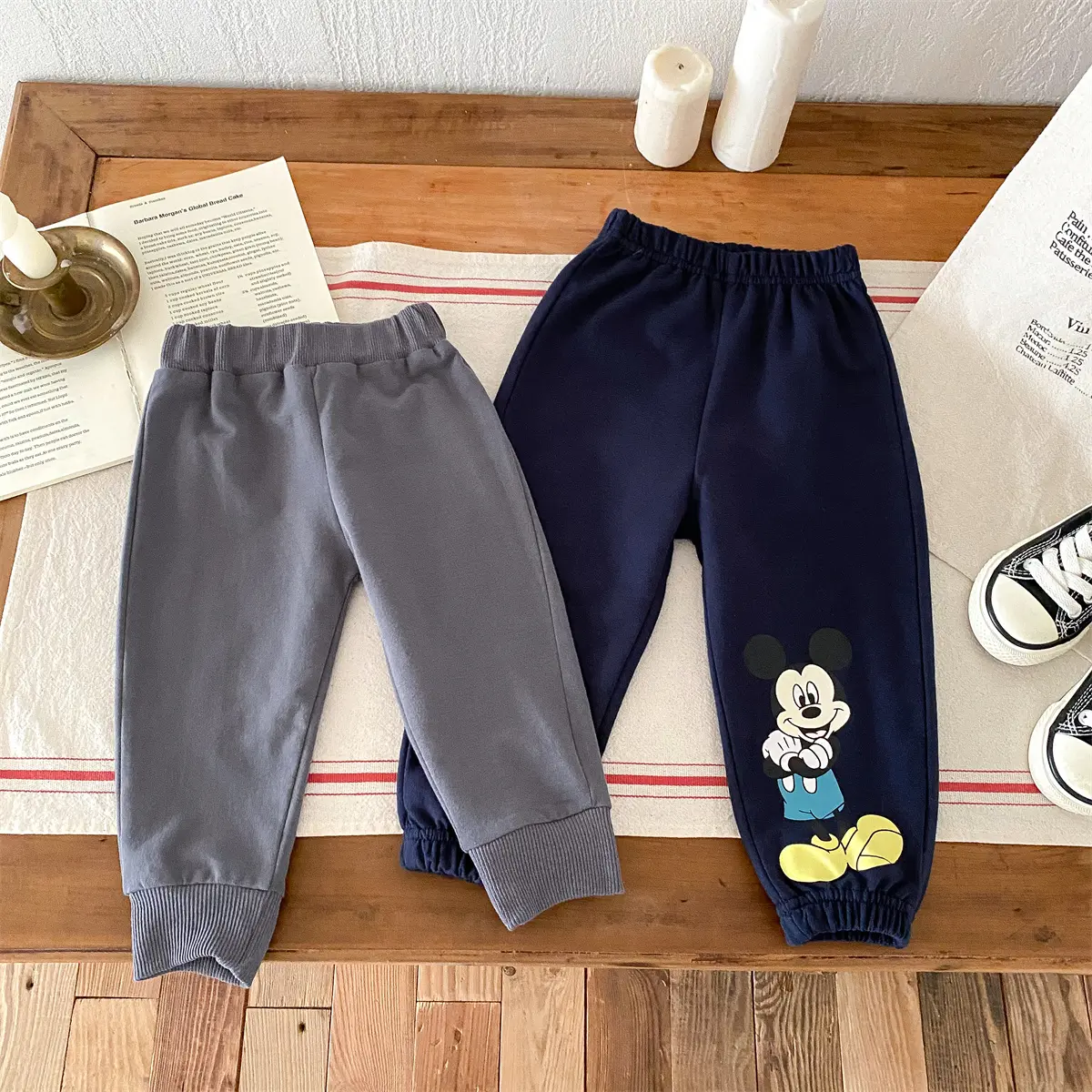 Disney Printed Long Sleeved Set New Children's Cartoon Sports Shirt+pants Two-piece Set Loose Baby Spring And Autumn Outfit