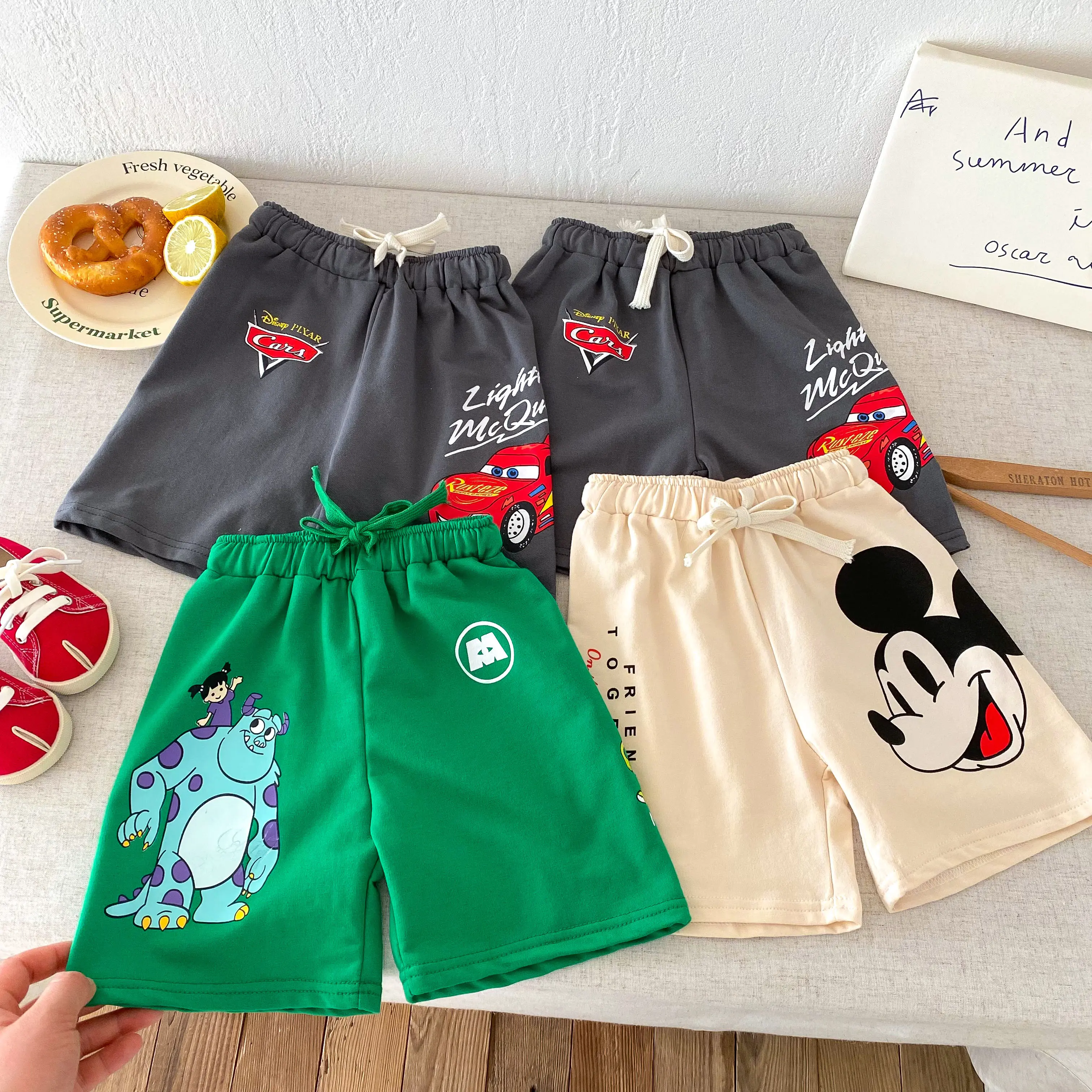 2025 Summer New Children's Printed Fashion T-shirt+shorts Set Children's Loose Clothing Summer New Casual Clothing