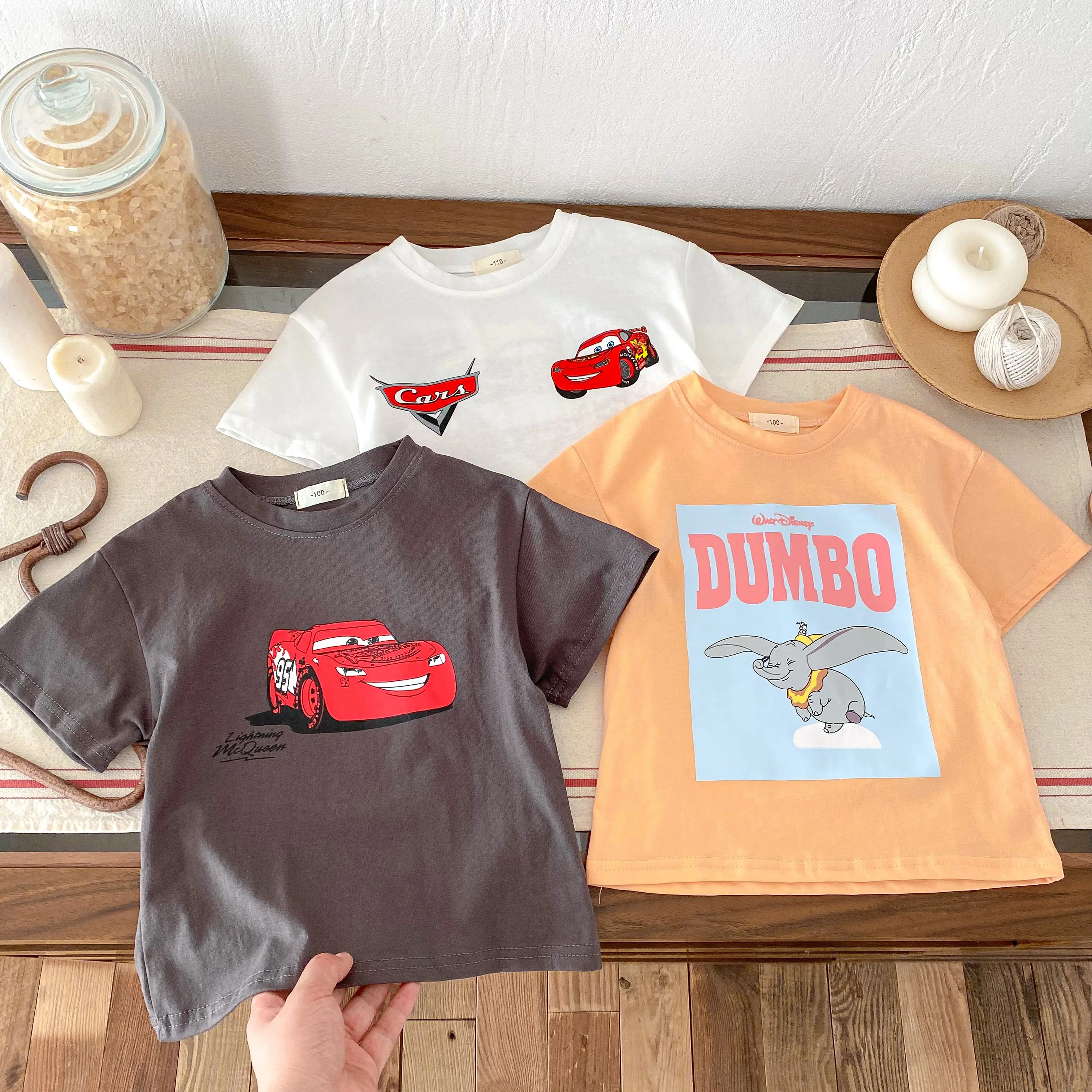 2025 Summer Children's Fashion Top Disney Car Sportswear Children's T-shirt Children's Short Sleeve T-shirt Fashion Wear