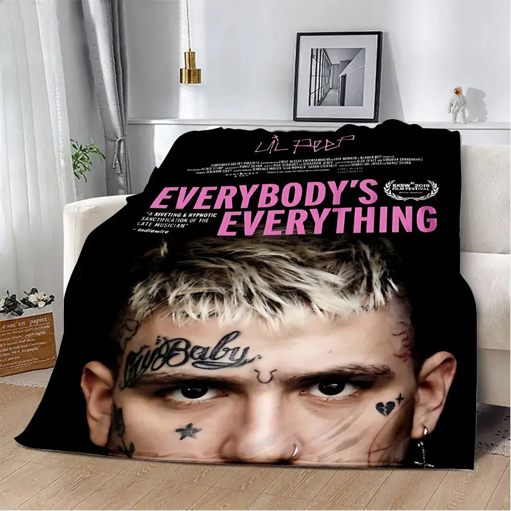 Hot Singer Printed Blanket Picnic Blankets Warm Blanket Soft and L-Lil P-Peep Comfortable Blanket Home Travel Birthday Gift