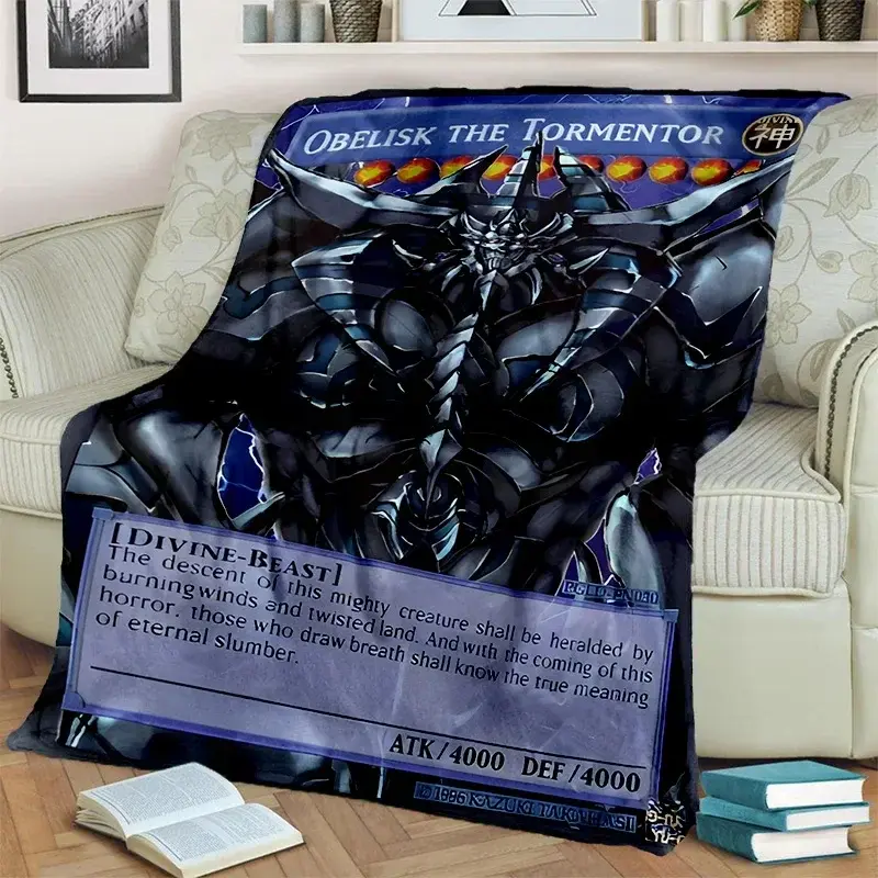 Yu-Gi-Oh MONSTER CARD Anime Cartoon Blanket,Soft Throw Blanket for Home Bedroom Bed Sofa Picnic Travel Office Cover Blanket Kids