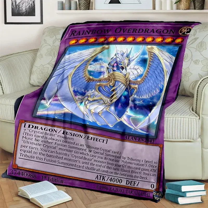 Yu-Gi-Oh MONSTER CARD Anime Cartoon Blanket,Soft Throw Blanket for Home Bedroom Bed Sofa Picnic Travel Office Cover Blanket Kids