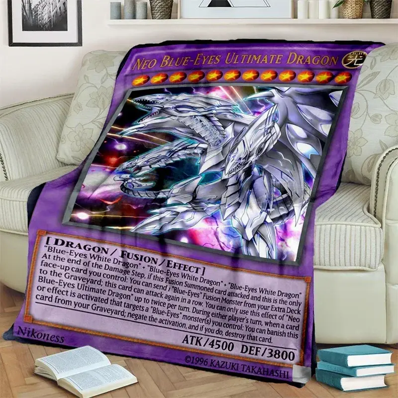 Yu-Gi-Oh MONSTER CARD Anime Cartoon Blanket,Soft Throw Blanket for Home Bedroom Bed Sofa Picnic Travel Office Cover Blanket Kids