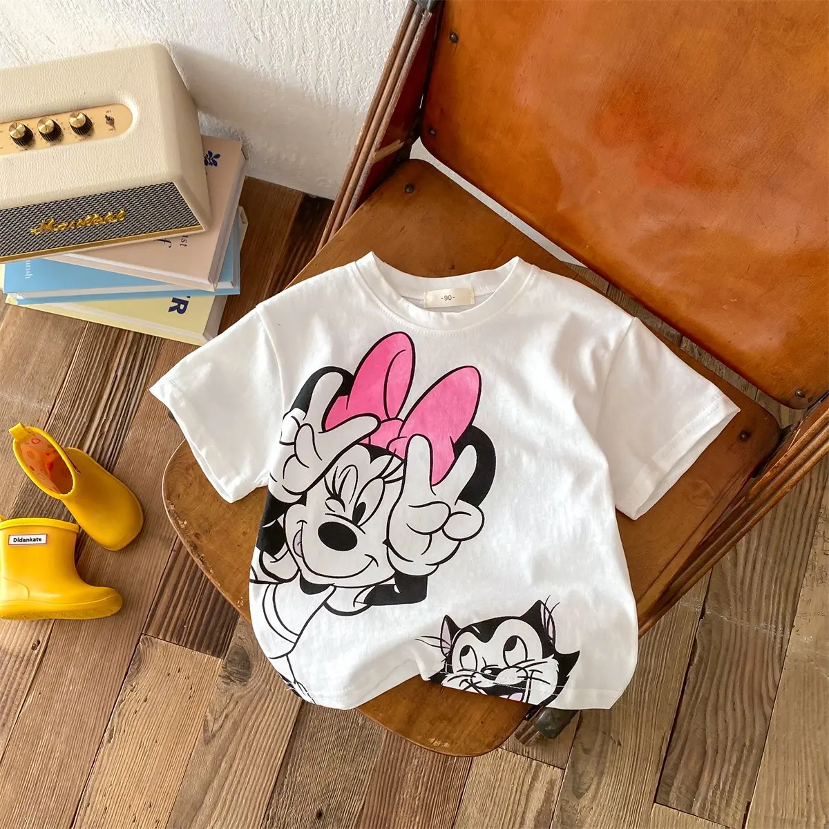 Spider Man Cartoon Print 2024 Fashion Trend Loose Top Boys And Girls Cool Short Sleeves Summer Round Neck Loose Casual Top