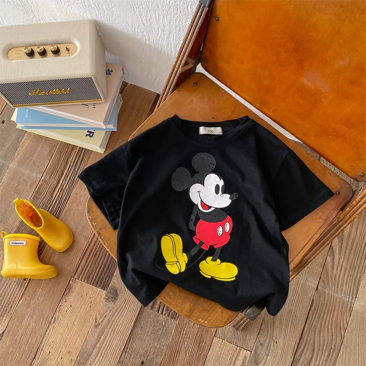 Spider Man Cartoon Print 2024 Fashion Trend Loose Top Boys And Girls Cool Short Sleeves Summer Round Neck Loose Casual Top