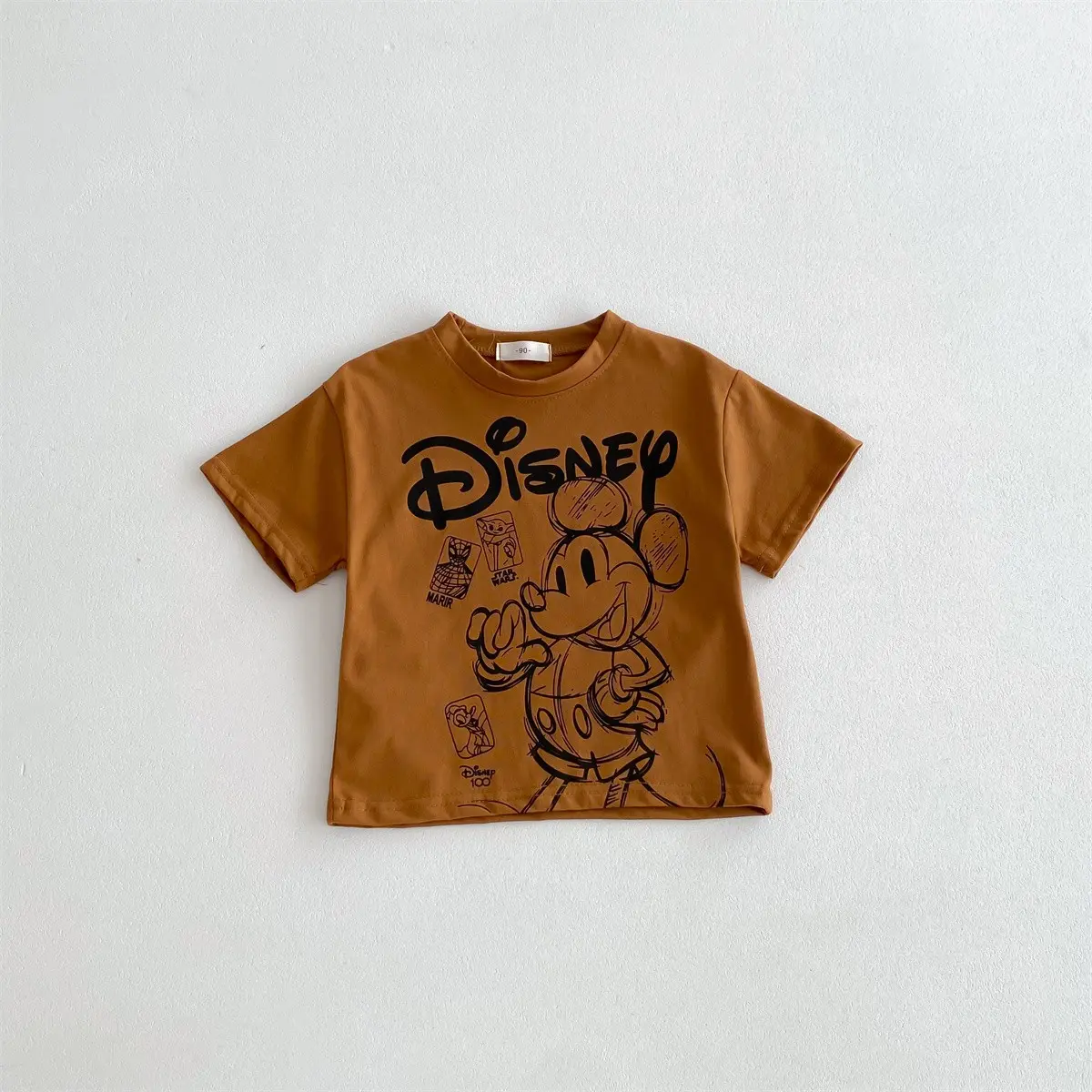 Mickey Mouse Fashion T-shirt Round neck loose top Baby Girl Short sleeved Top Children's T-shirt Cartoon Fashion T-shirt