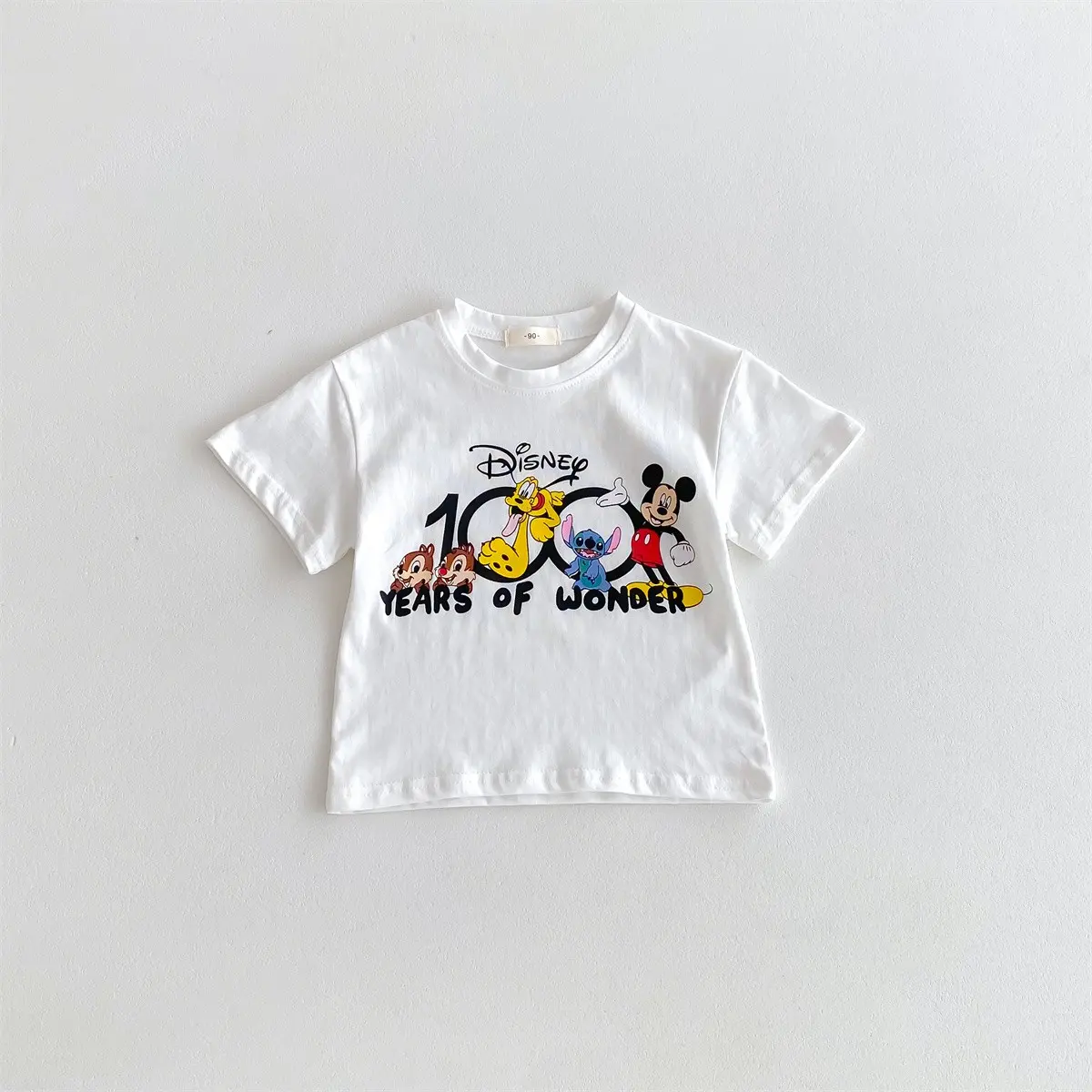 Mickey Mouse Fashion T-shirt Round neck loose top Baby Girl Short sleeved Top Children's T-shirt Cartoon Fashion T-shirt
