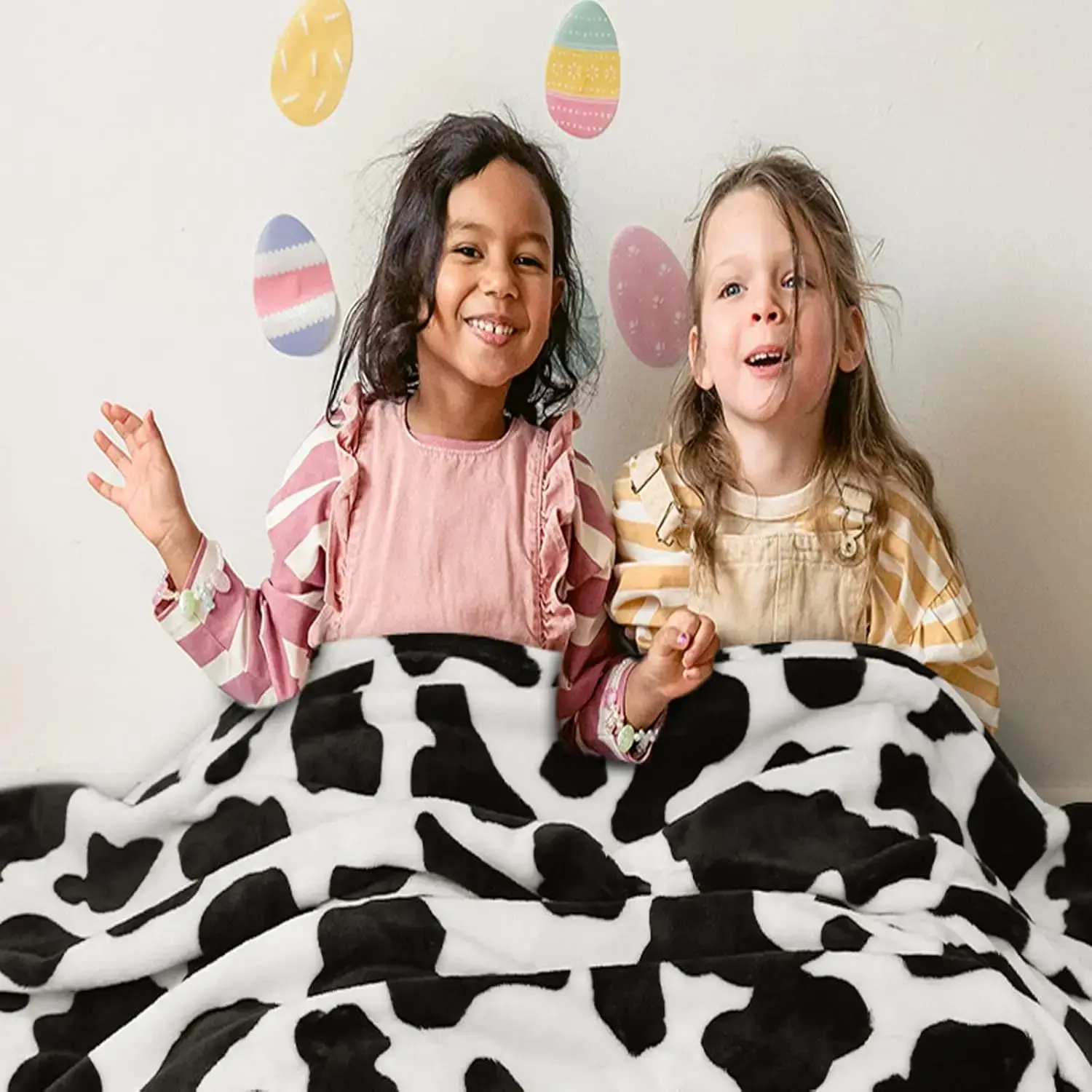 Cow Print Blanket, Cow Gift for Women Girls Kids Western Soft Fleece Flannel Cow Throw Blankets for Couch Bed