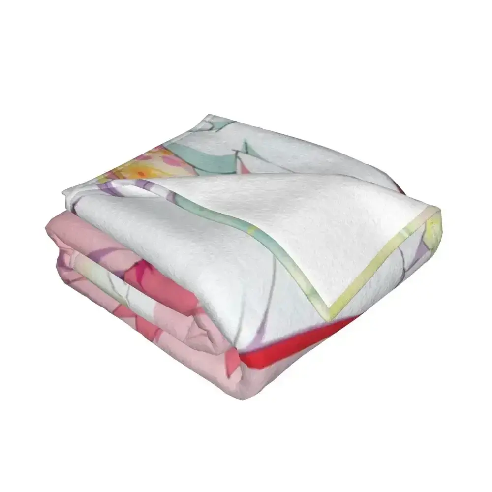 Puella Magi Madoka Magica Anime Blanket Flannel Spring Autumn Kaname And Kyubey Warm Throws For Winter Bedding