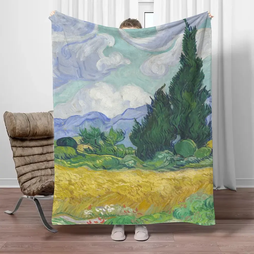 Van Gogh Boho Lance Cobertor Para Sofá, Personagens De Luxo, Cama De Microfibra, King Size Cobertores & Lança, Arcteryx