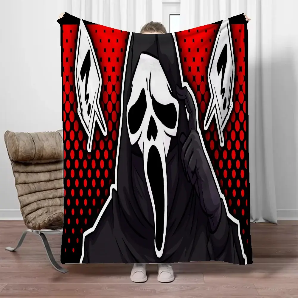 Cobertor Ghostface para adultos, cobertores macios macios, velo bonito, xadrez de malha grande, decoração de sofá, Arcteryx
