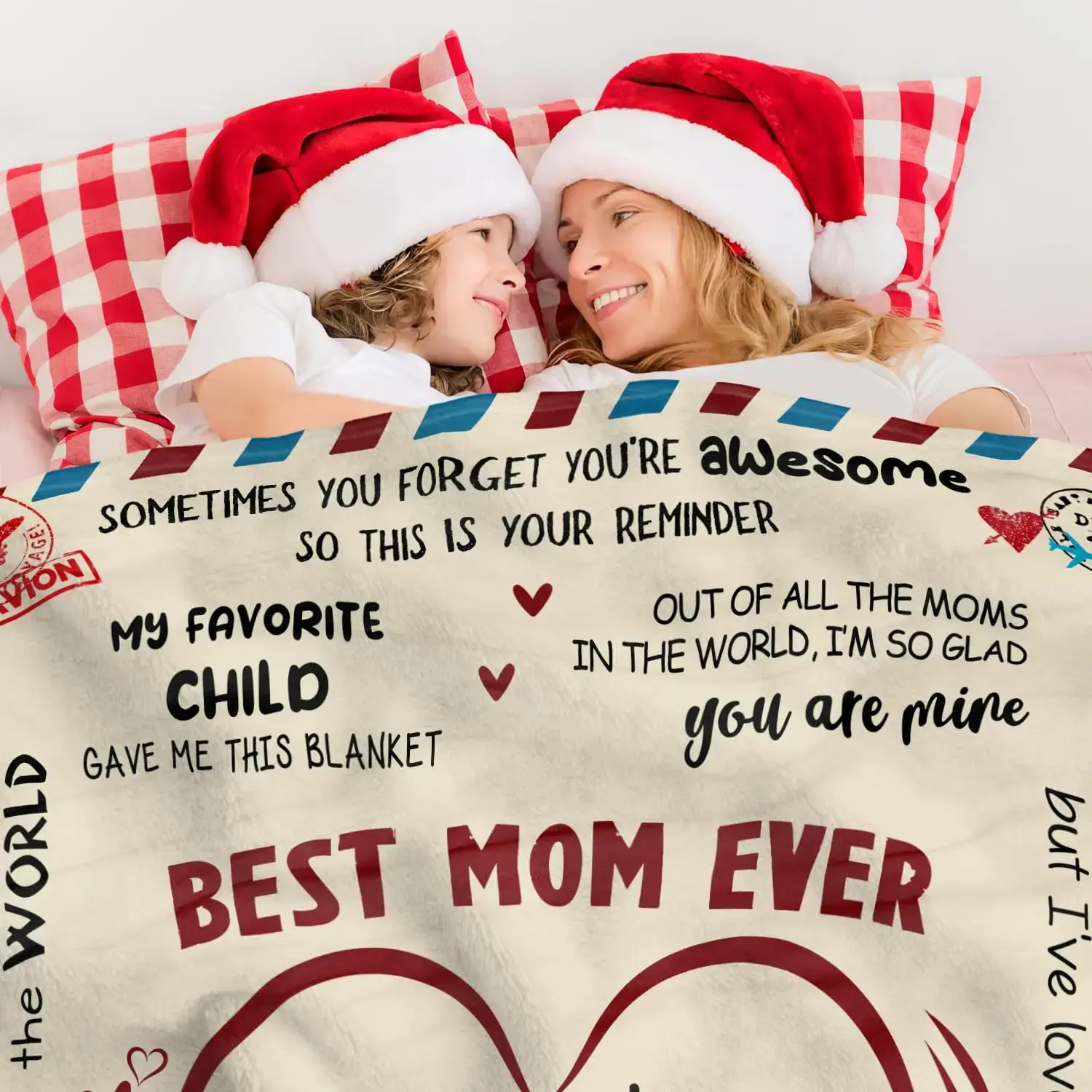 Mother's Day, Birthday Gifts from Daughter and Son to Mom, Unique Gifts, Pregnancy, Gifts for Expectant Mothers - Throw Blanket