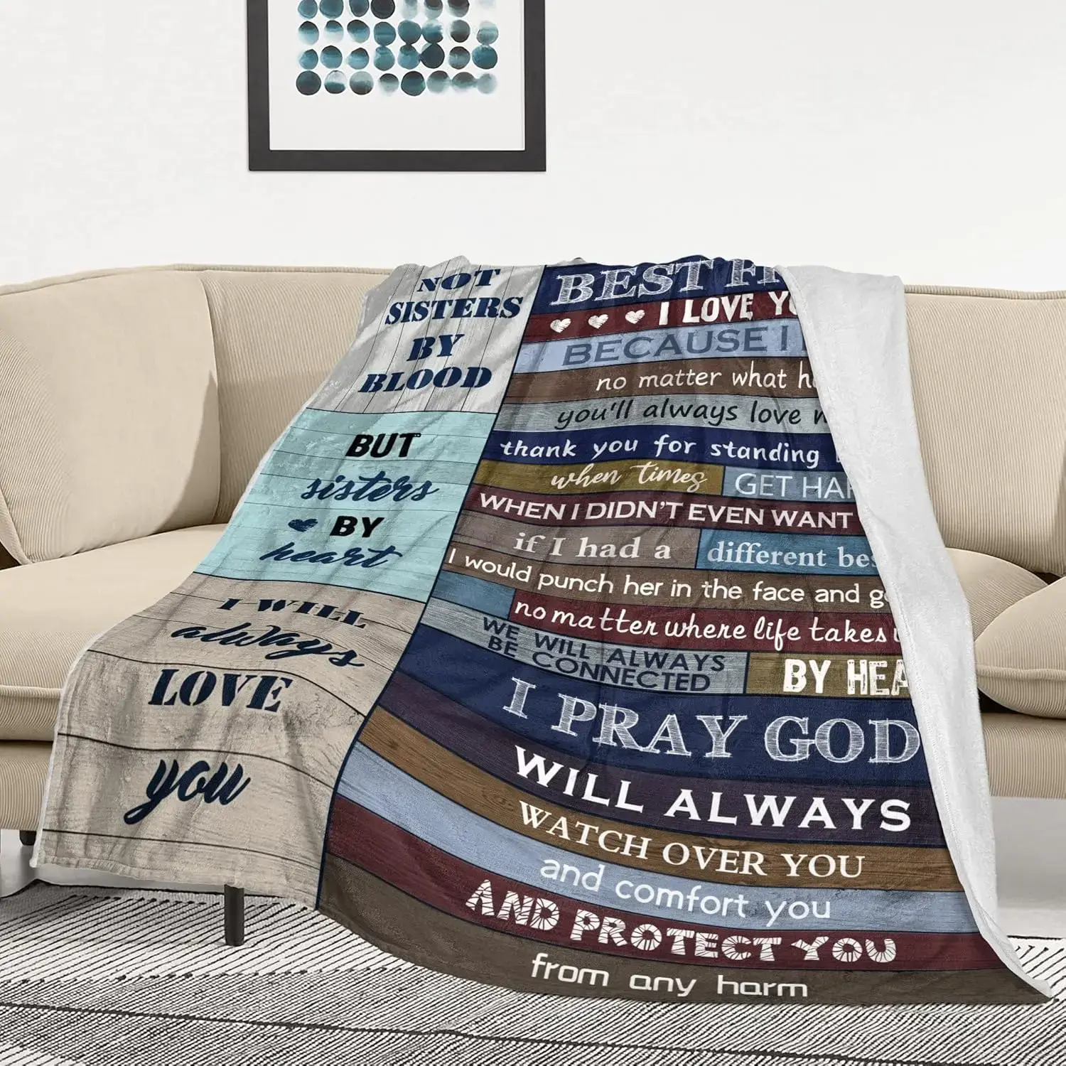 Birthday gift for female friends, best gift blanket for family, super soft blanket, suitable for bedroom, bed, sofa, home travel