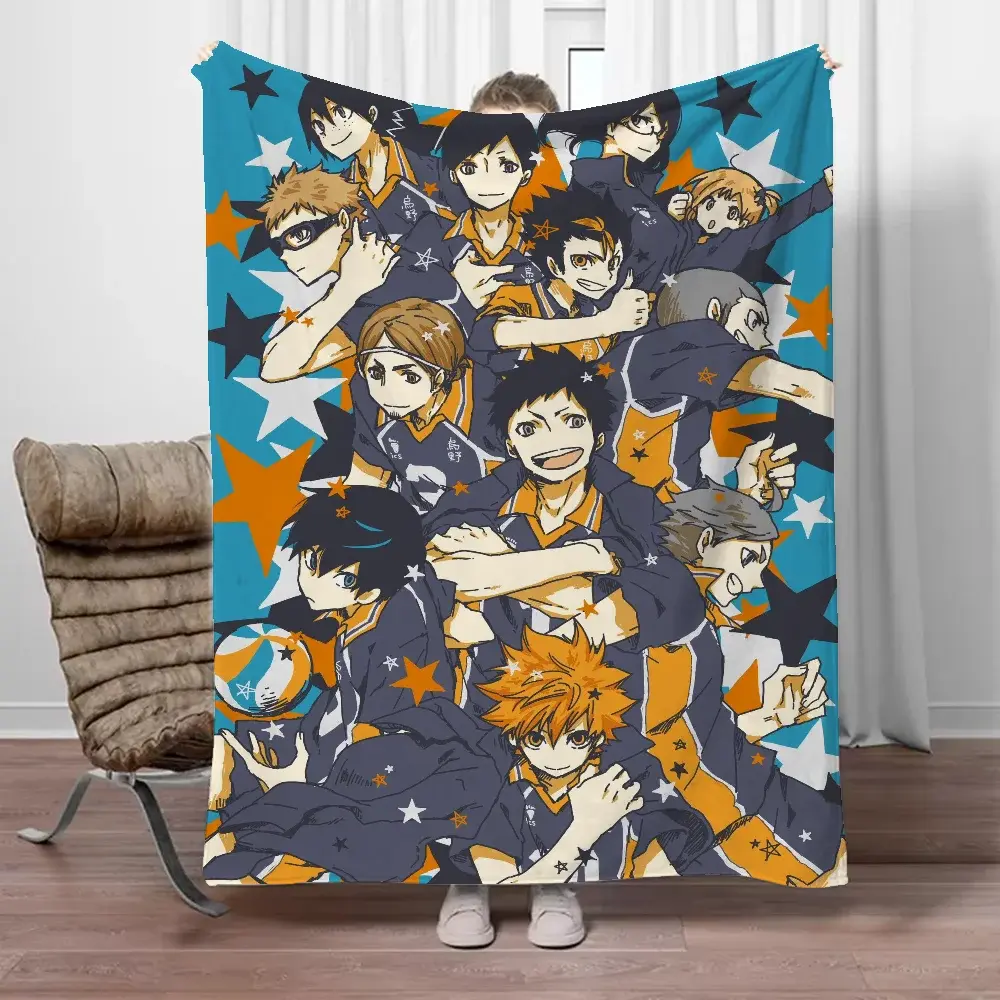 Haikyuu-Toalha de praia personalizada para sofá, cobertores de luxo, cobertor, cochilo interior do joelho, cobertores de inverno