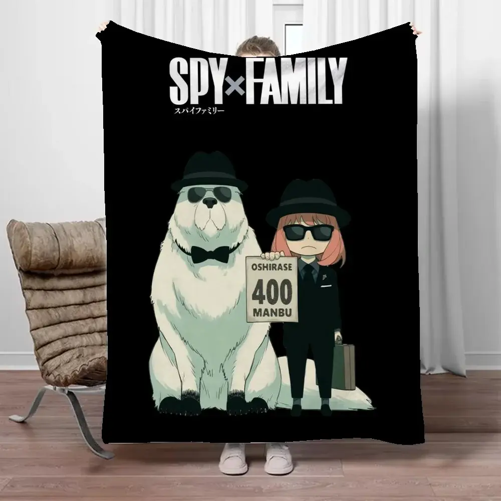 Spy X Family Throw Blanket para Sofá, cama de luxo, cobertores e mantas personalizados de cama peluda, enchimento fino, joelho