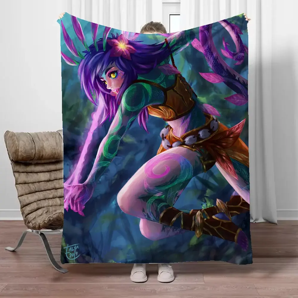 Cobertor Grosso e Decorativo para Sofá, League of Legends, Personagens Personalizados, Cama, King Size, Inverno, 150x200