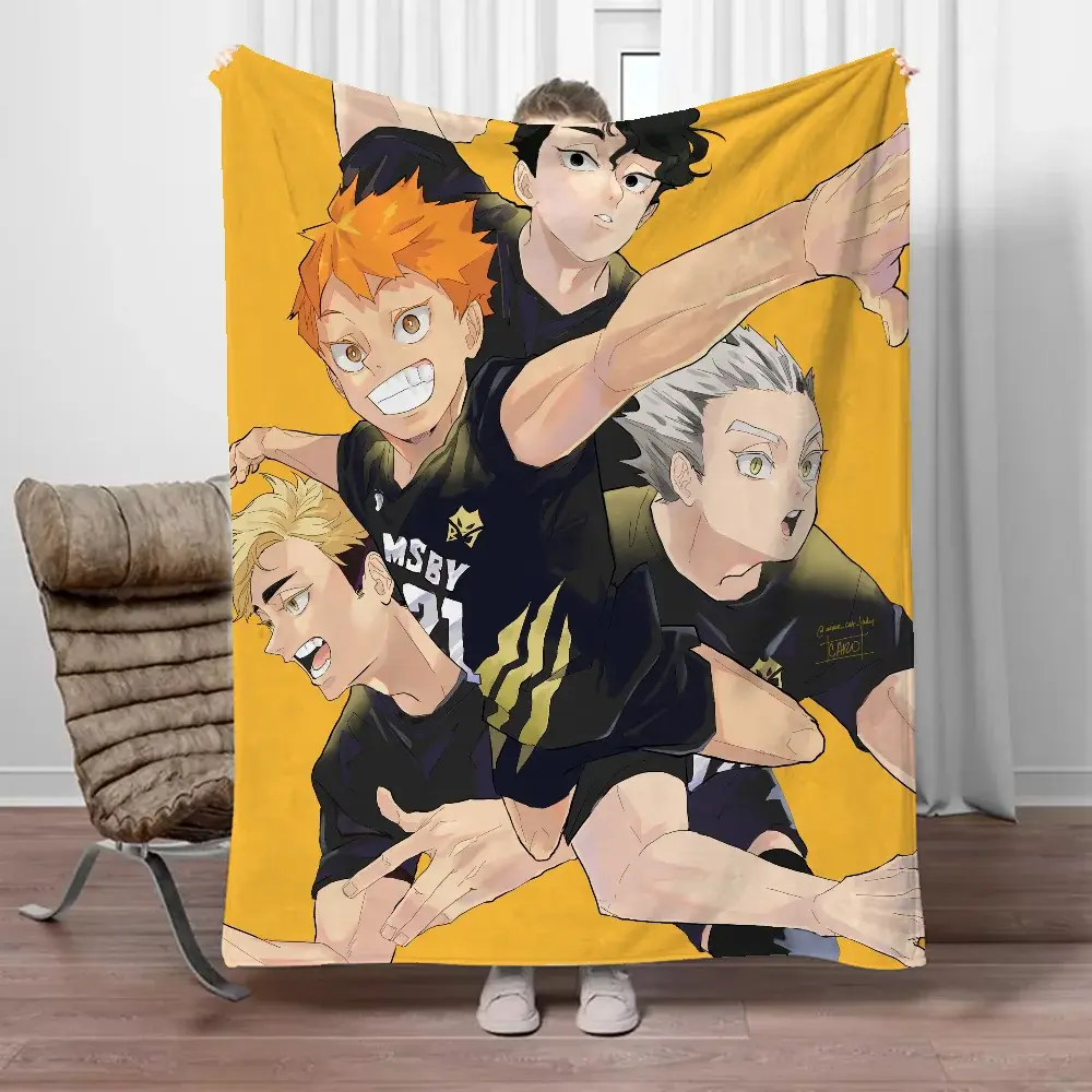 Haikyuu-Toalha de praia personalizada para sofá, cobertores de luxo, cobertor, cochilo interior do joelho, cobertores de inverno