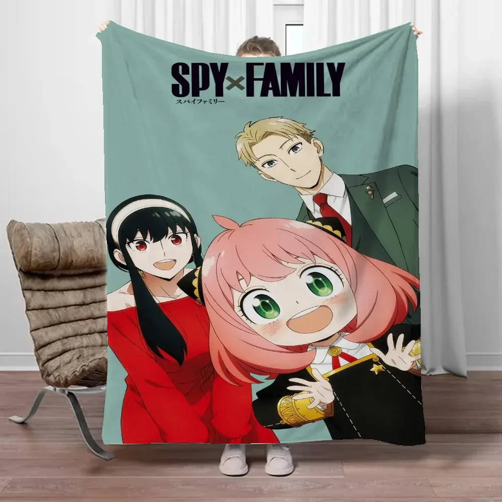 Spy X Family Throw Blanket para Sofá, cama de luxo, cobertores e mantas personalizados de cama peluda, enchimento fino, joelho