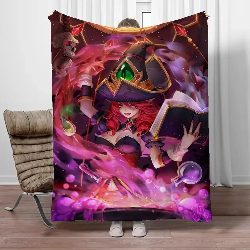Cobertor Grosso e Decorativo para Sofá, League of Legends, Personagens Personalizados, Cama, King Size, Inverno, 150x200