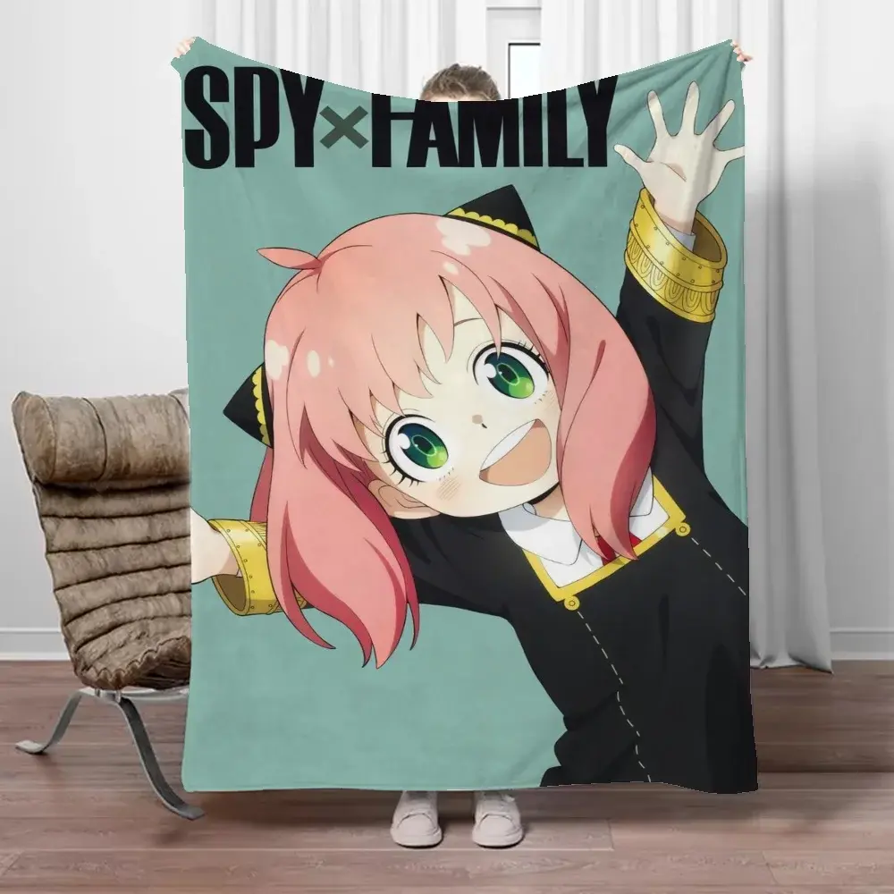 Spy X Family Throw Blanket para Sofá, cama de luxo, cobertores e mantas personalizados de cama peluda, enchimento fino, joelho