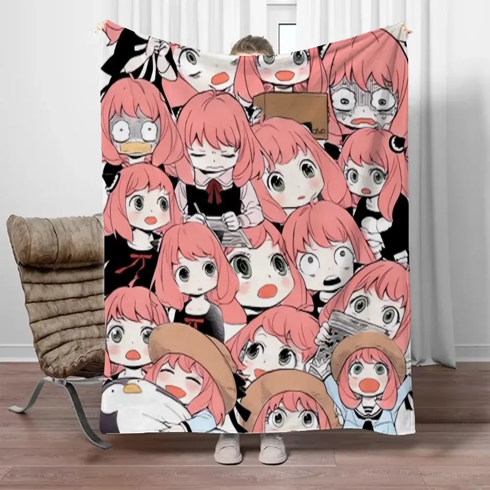 Spy X Family Throw Blanket para Sofá, cama de luxo, cobertores e mantas personalizados de cama peluda, enchimento fino, joelho