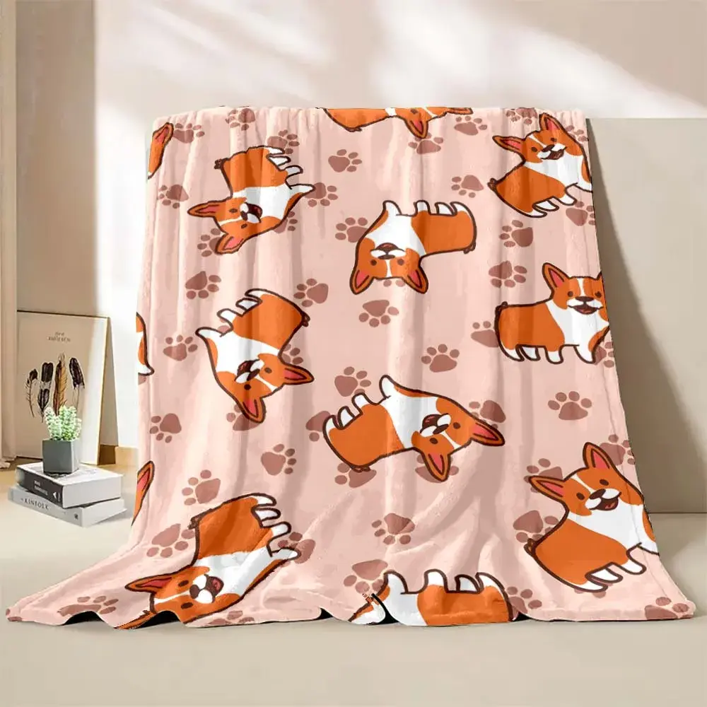 6Sizes Cute Cartoon dogs Printed Blanket Warm Soft and Comfortable Home Travel Blanket Sofa Bedding Cover Blanket Child Gift