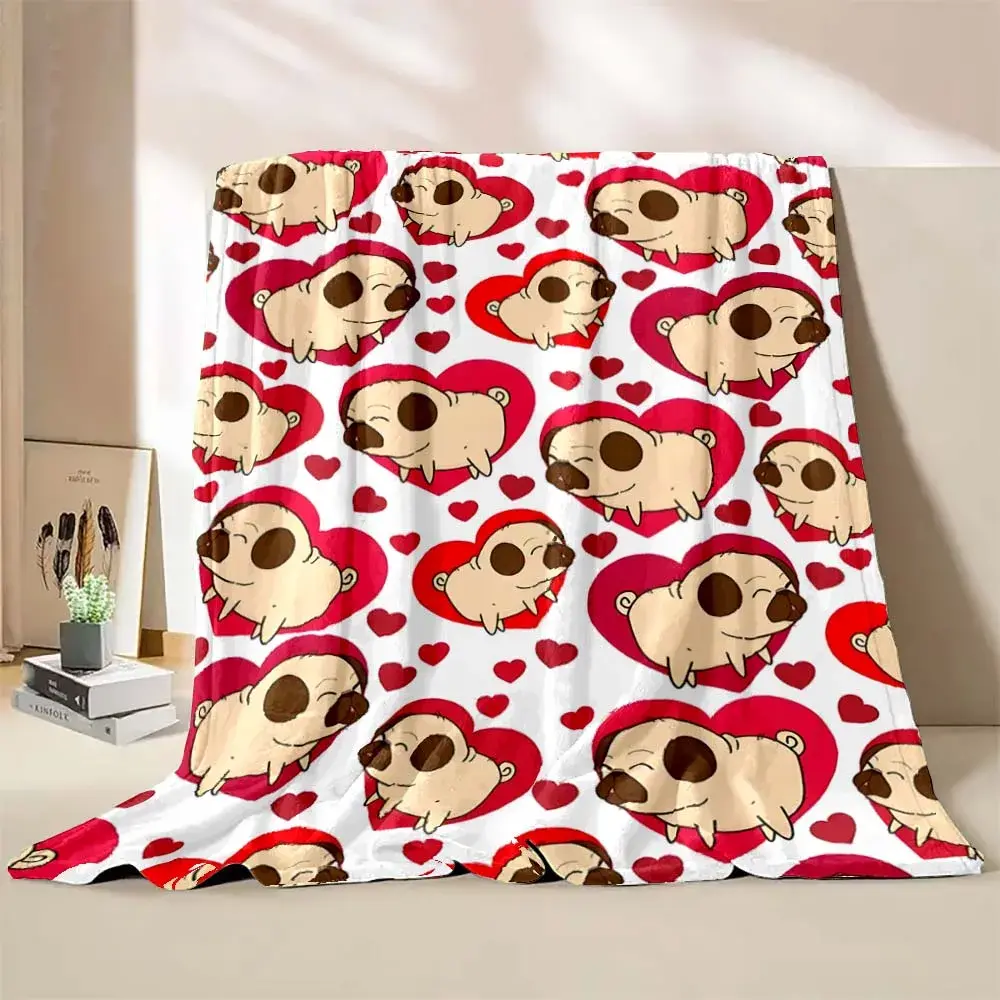 6Sizes Cute Cartoon dogs Printed Blanket Warm Soft and Comfortable Home Travel Blanket Sofa Bedding Cover Blanket Child Gift